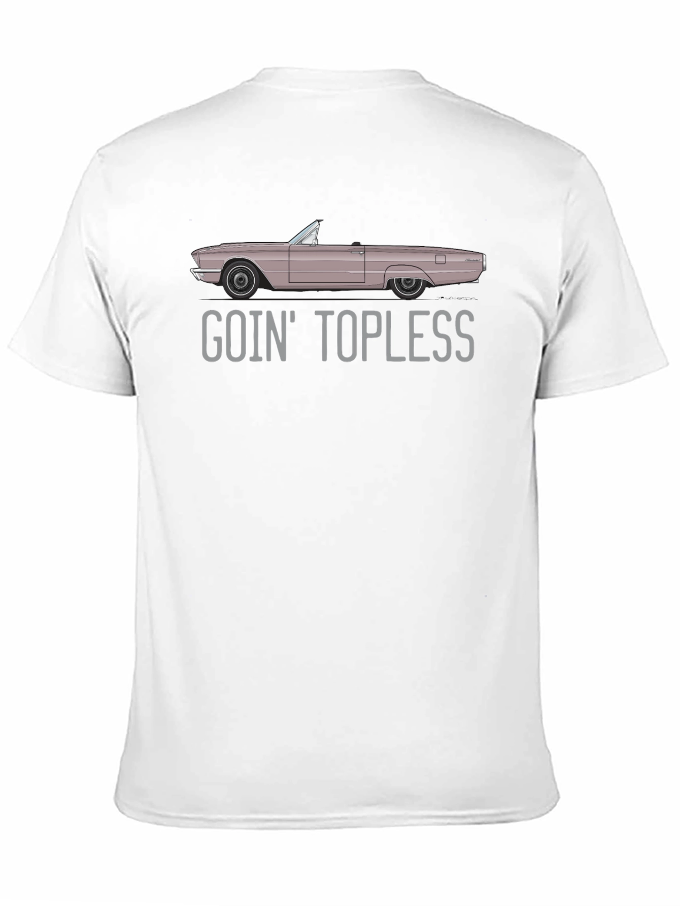 Black Goin' Topless Convertible Car Graphic Tee view 11