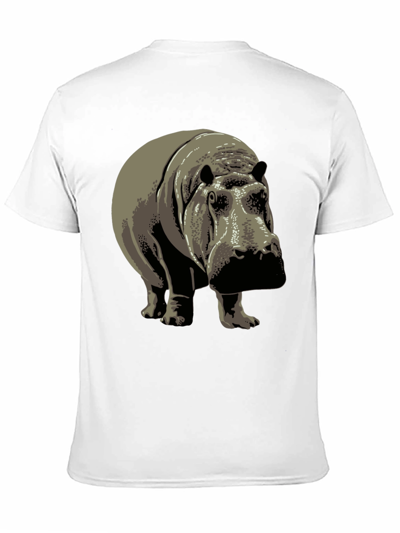 Black Hippo Graphic Tee - Black Cotton T-Shirt view 11