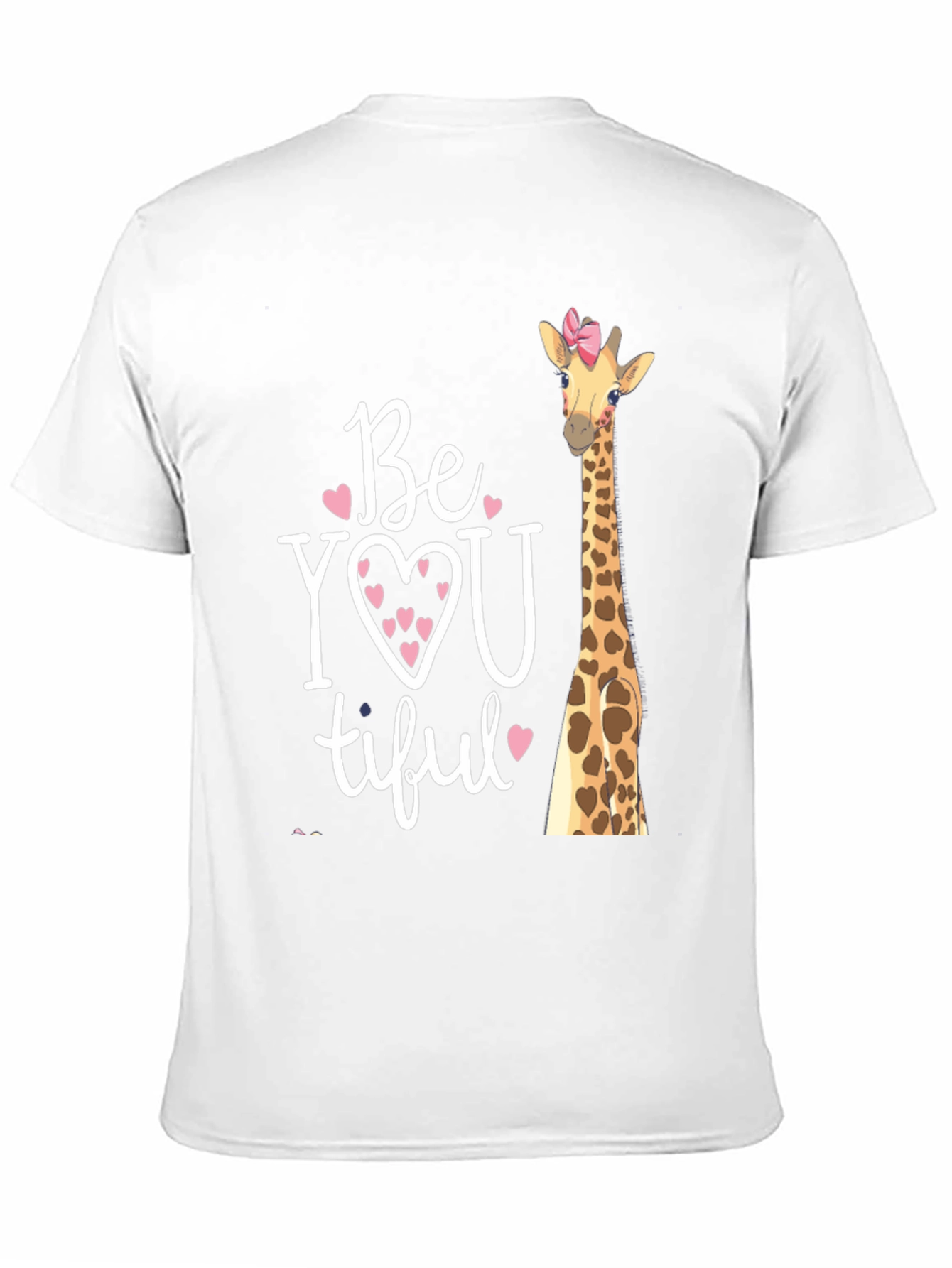 Black BeYOUtiful Giraffe Graphic Tee - Unisex Black T-Shirt view 11