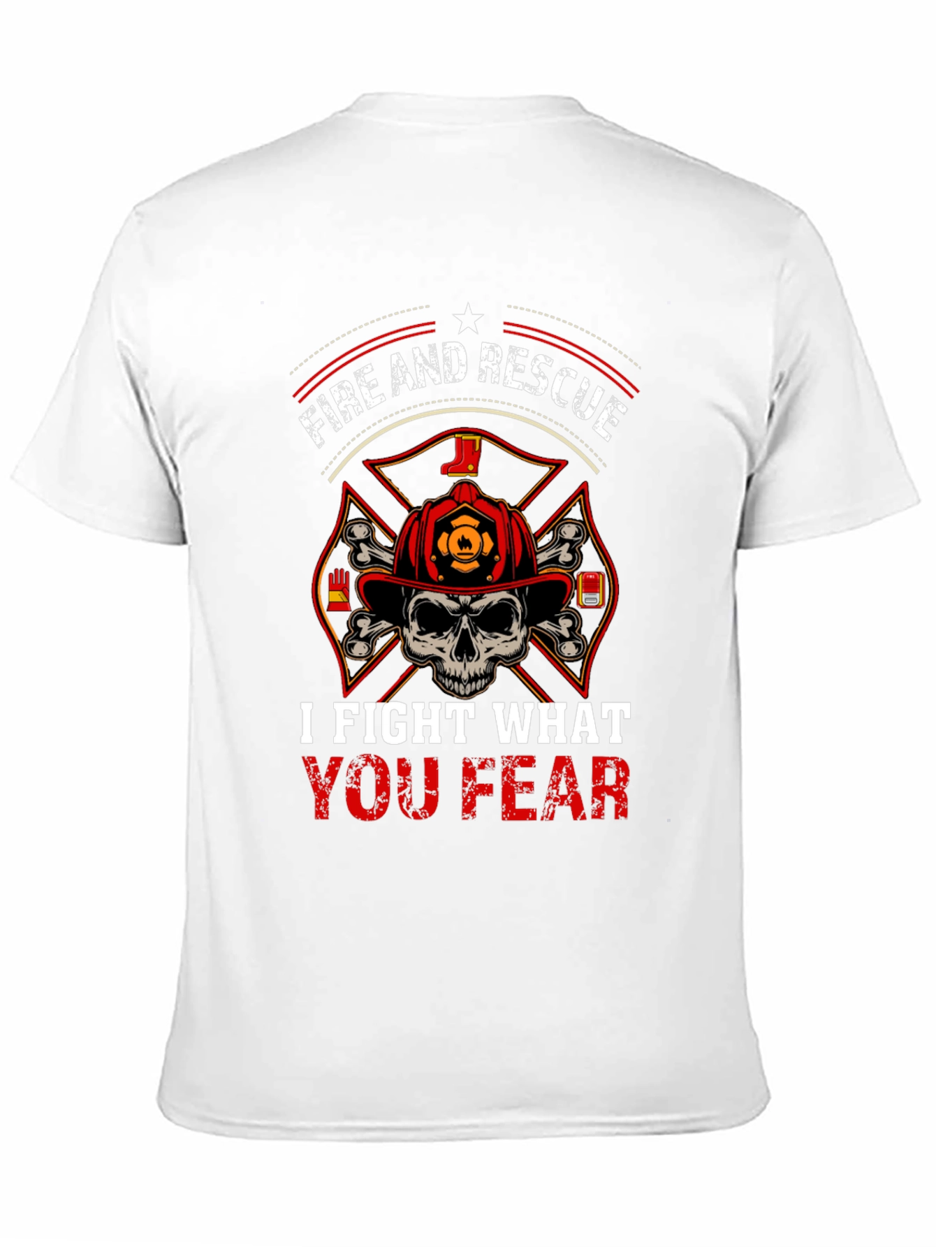 Black Fire and Rescue T-Shirt - I Fight What You Fear view 11