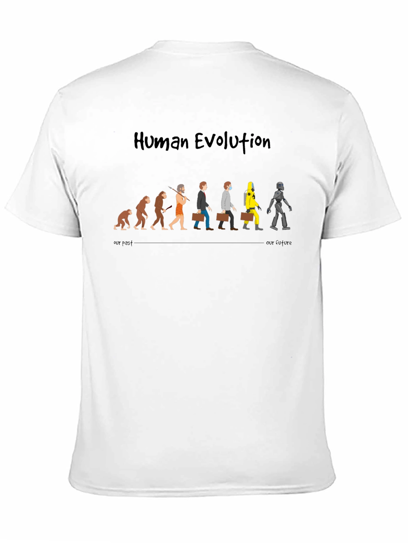 Black Human Evolution Funny Graphic T-Shirt view 11