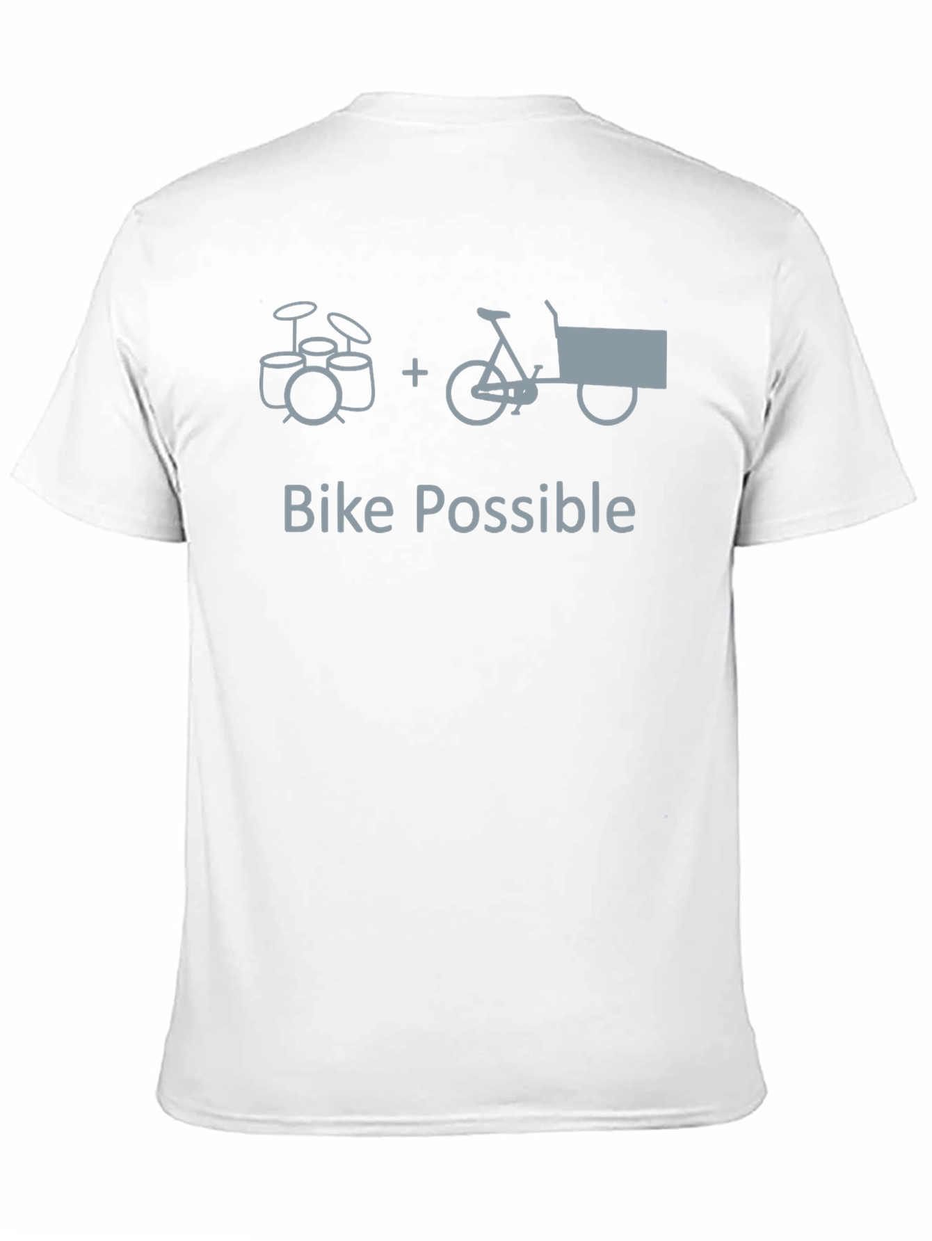 Black Drum Kit + Bike = Bike Possible Graphic Tee view 11