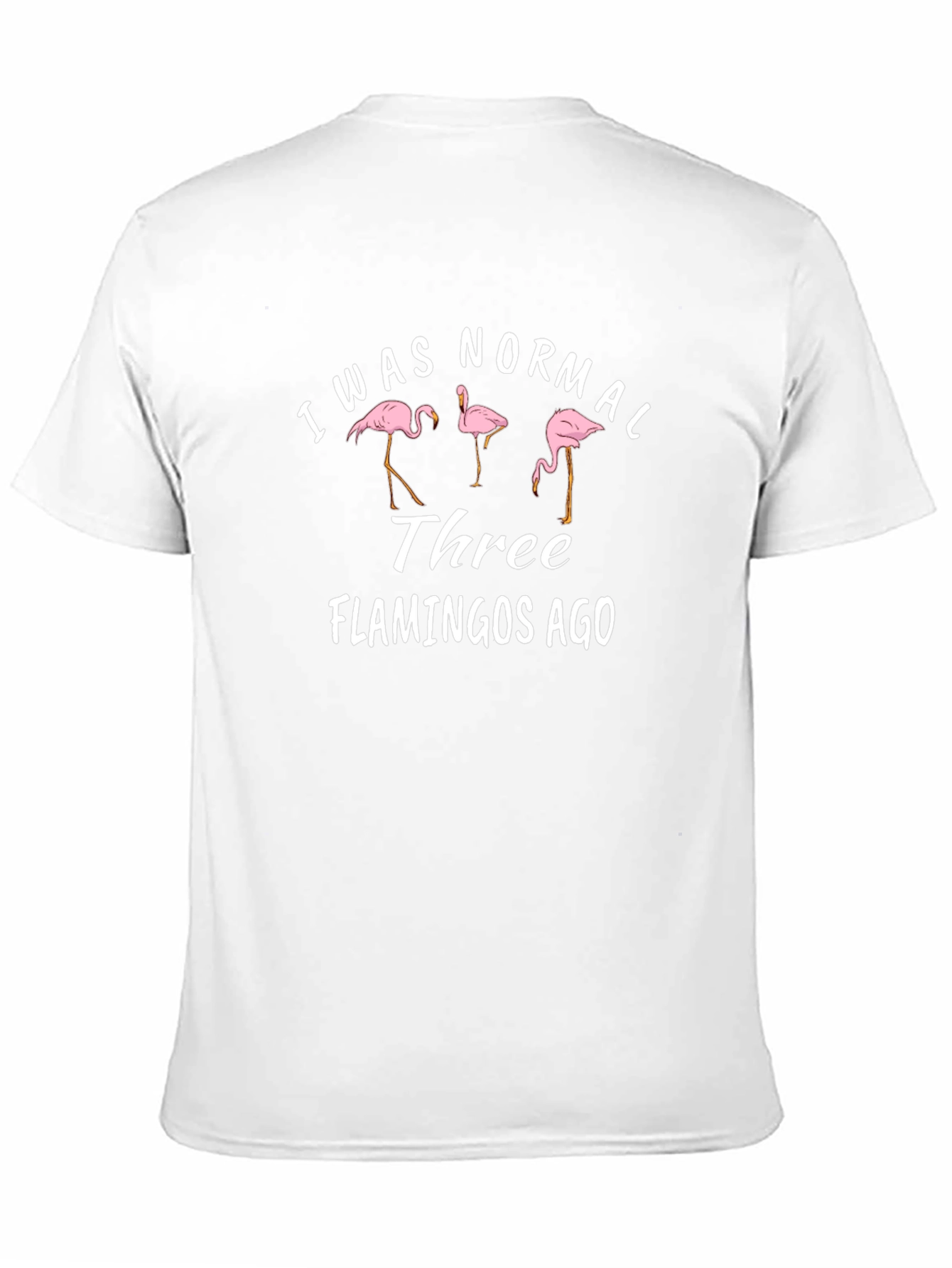 Black I Was Normal Three Flamingos Ago T-Shirt view 11