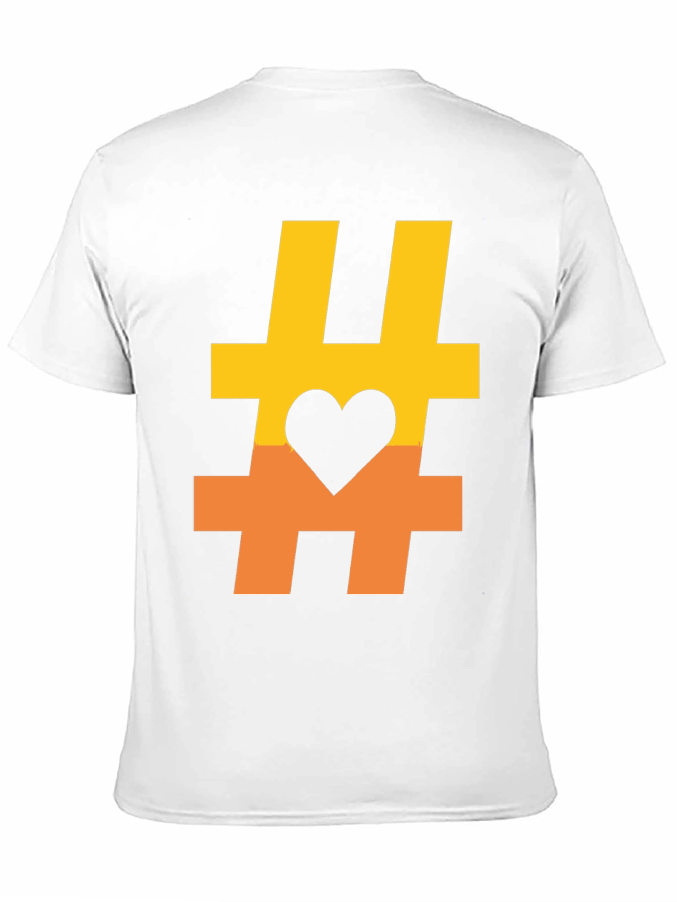 Black Hashtag Heart Graphic Tee - Casual Black T-Shirt view 11