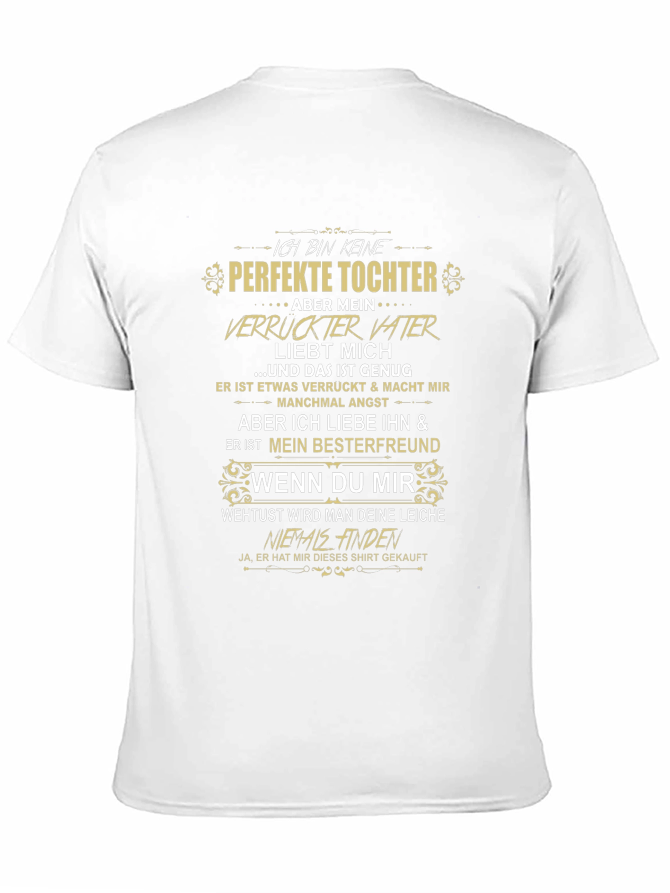 Black Ich Bin Keine Perfekte Tochter Graphic T-Shirt view 11