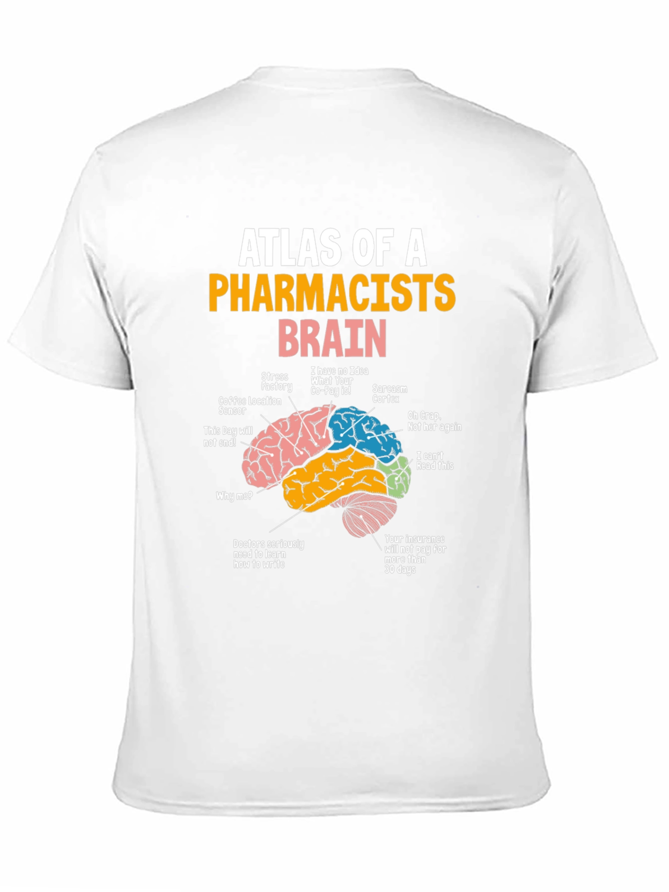 Black Pharmacist Brain Atlas Graphic Tee - Funny Gift view 11