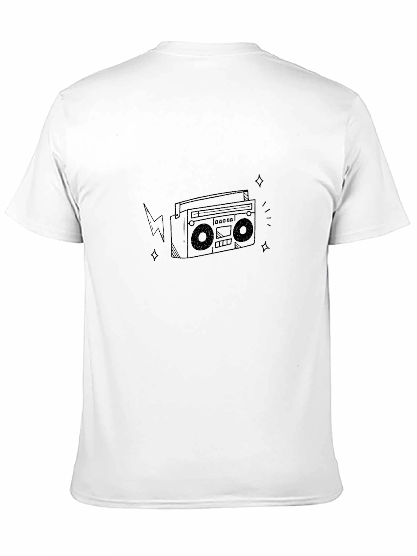 Black Retro Radio T-Shirt - Vintage Style Tee view 11