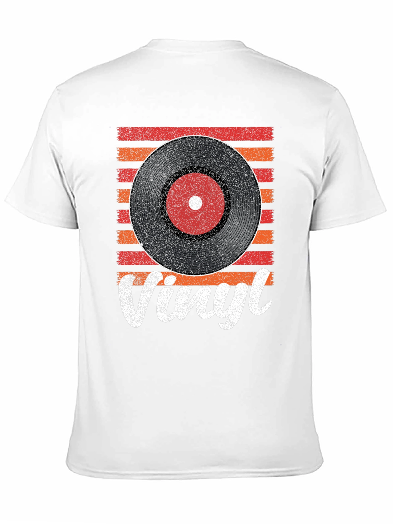 Black Vintage Vinyl Record Graphic Tee - Retro Music Lover Shirt view 11