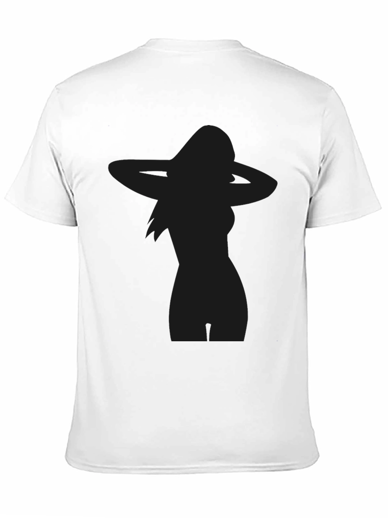 Black Silhouette Tee - Sexy Woman Print view 11