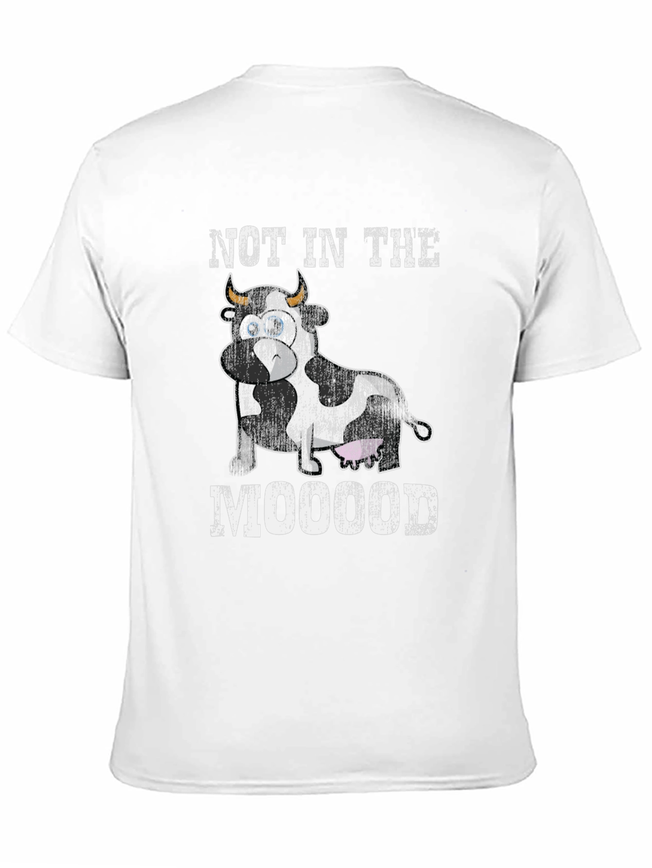 Black Not In The Mooood Cow Graphic Tee view 11