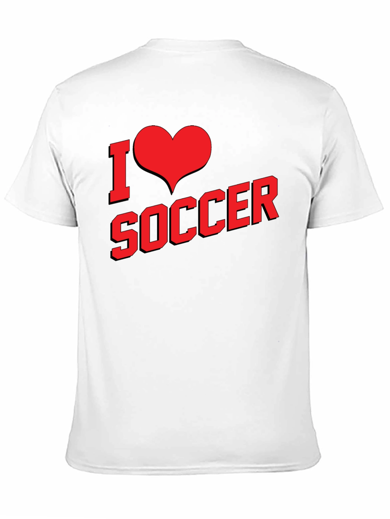 Black I Love Soccer Graphic Tee - Black Cotton T-Shirt view 11