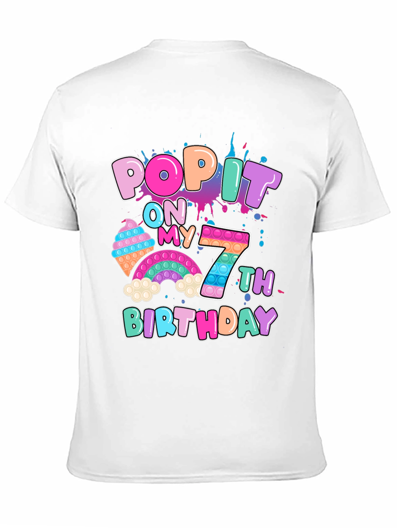 Black Pop It On My 7th Birthday T-Shirt view 11