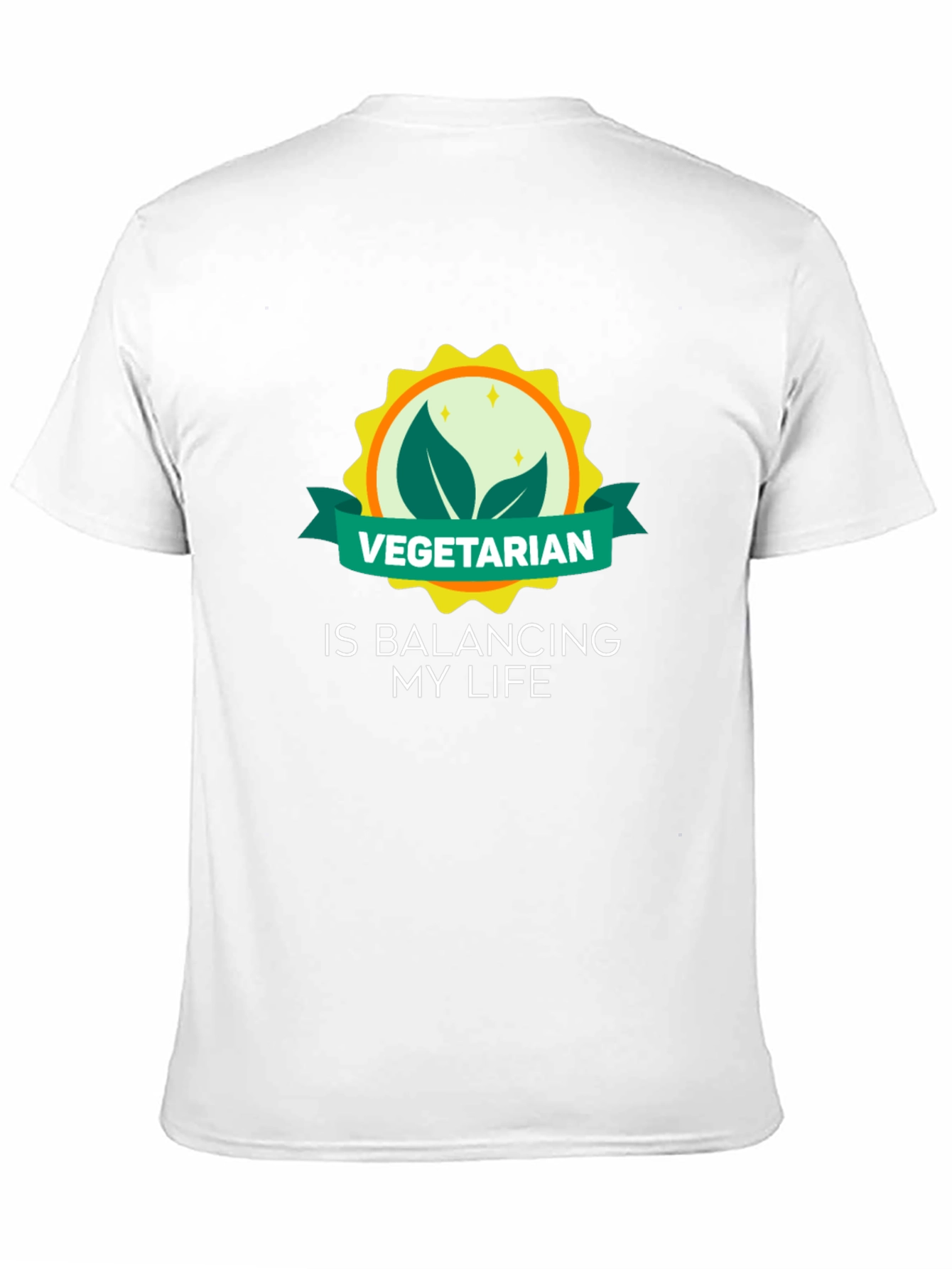 Black Vegetarian Lifestyle Graphic Tee - Balancing My Life view 11