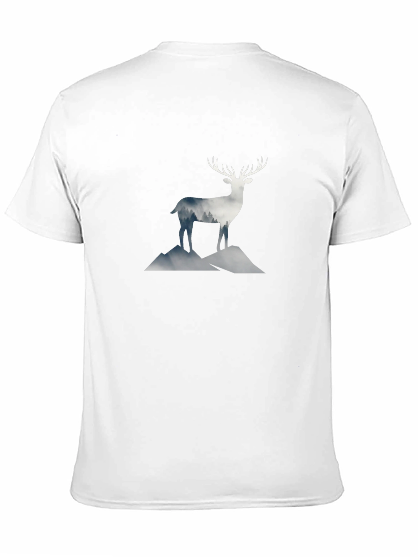 Black Deer Mountain Graphic Tee - Black Cotton Blend view 11