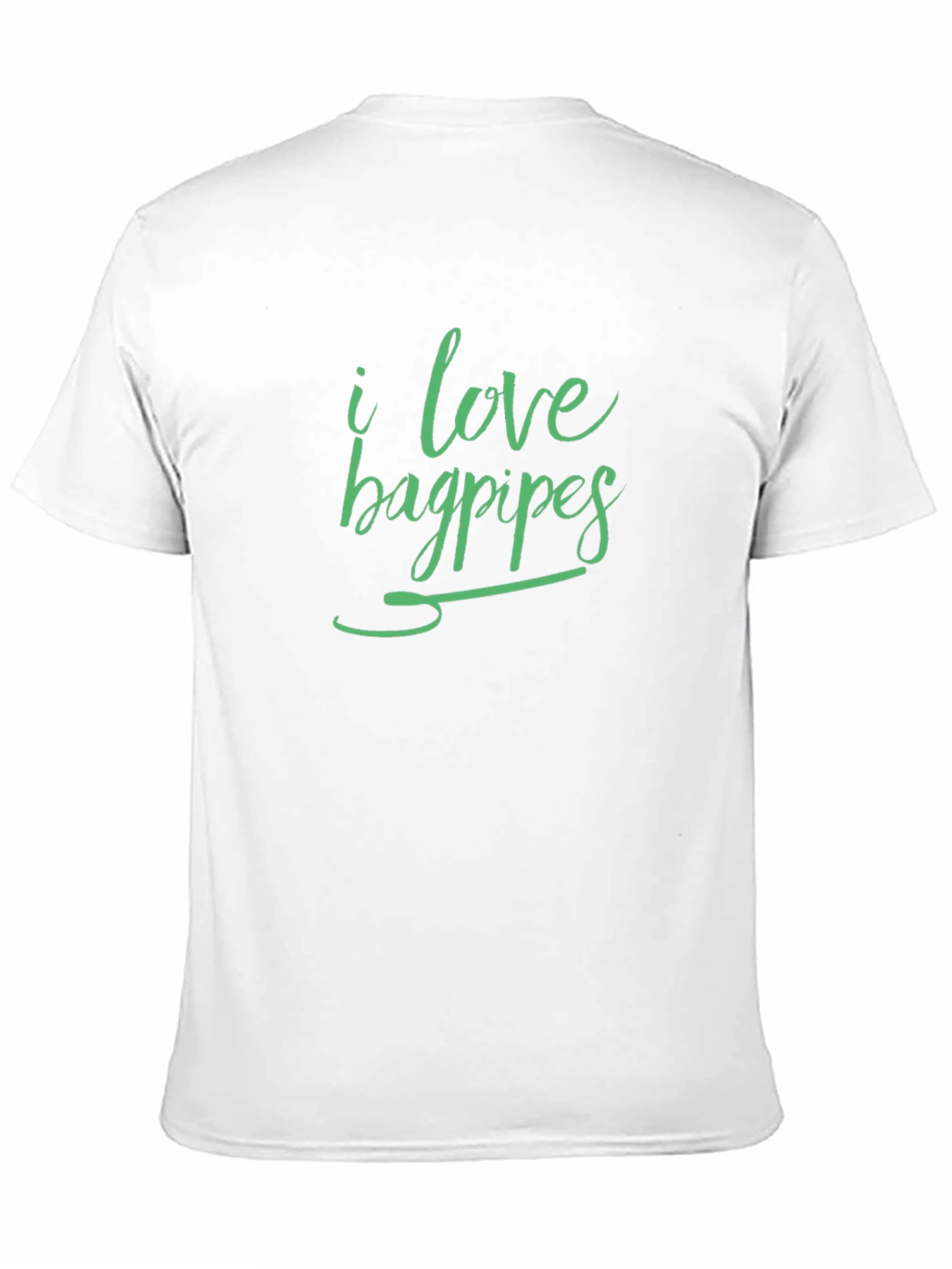 Black I Love Bagpipes Black T-Shirt view 11