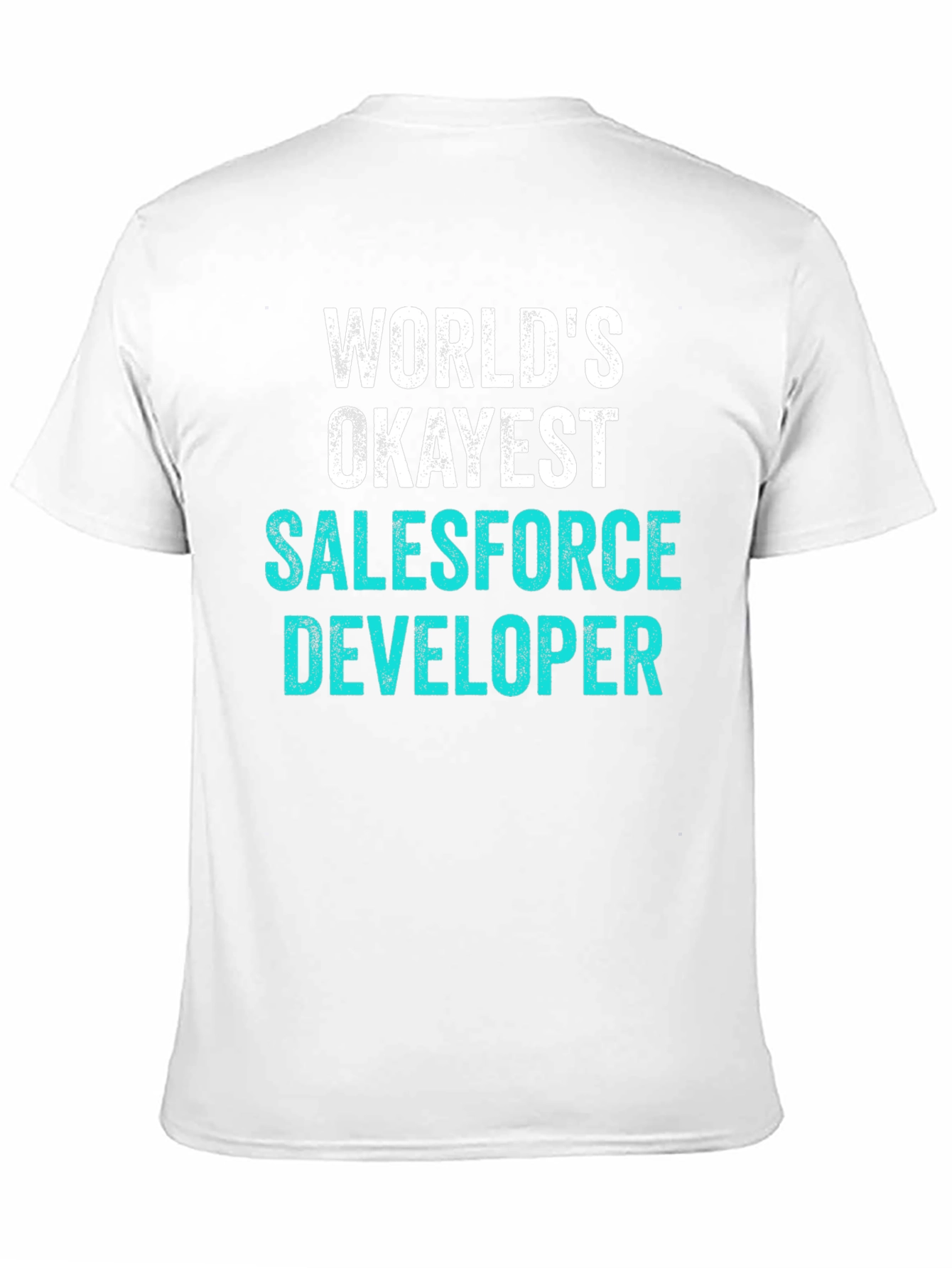 Black World's Okayest Salesforce Developer T-Shirt view 11