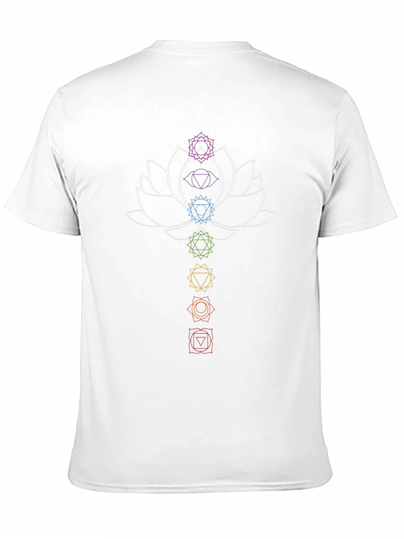 Black Chakra Lotus Graphic T-Shirt - Spiritual Design view 11