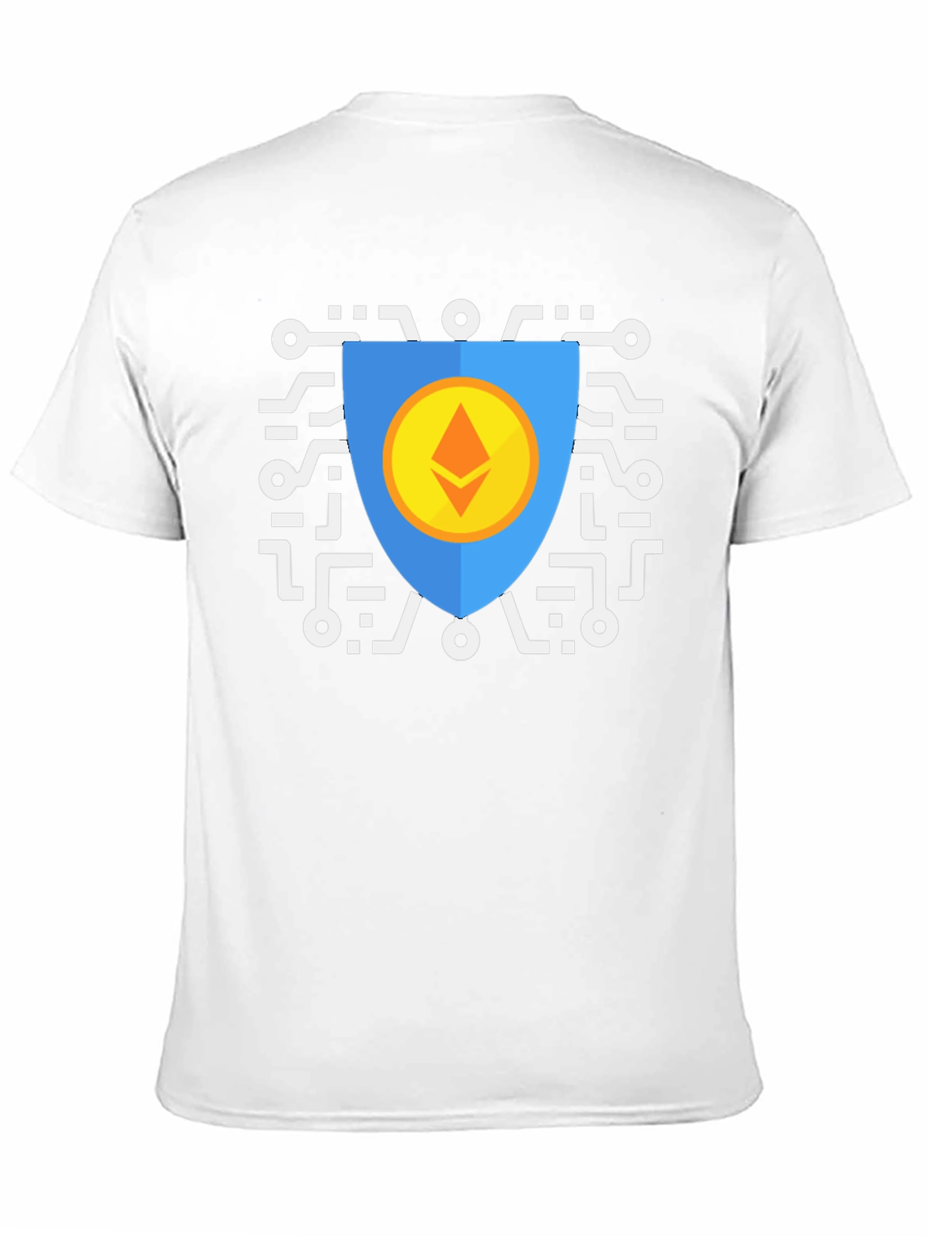 Black Ethereum Shield Graphic T-Shirt view 11