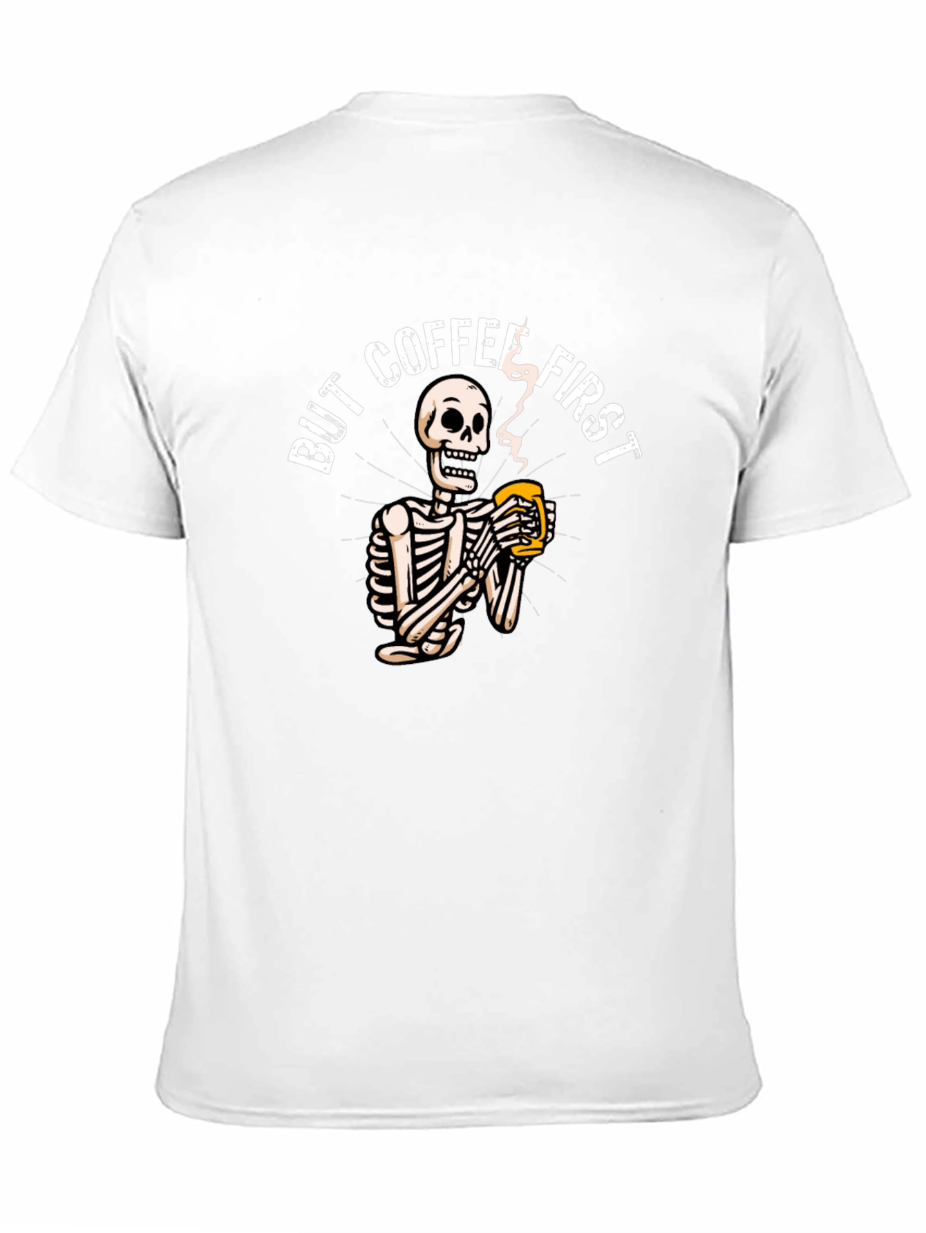 Black But Coffee First Skeleton Graphic Tee view 11