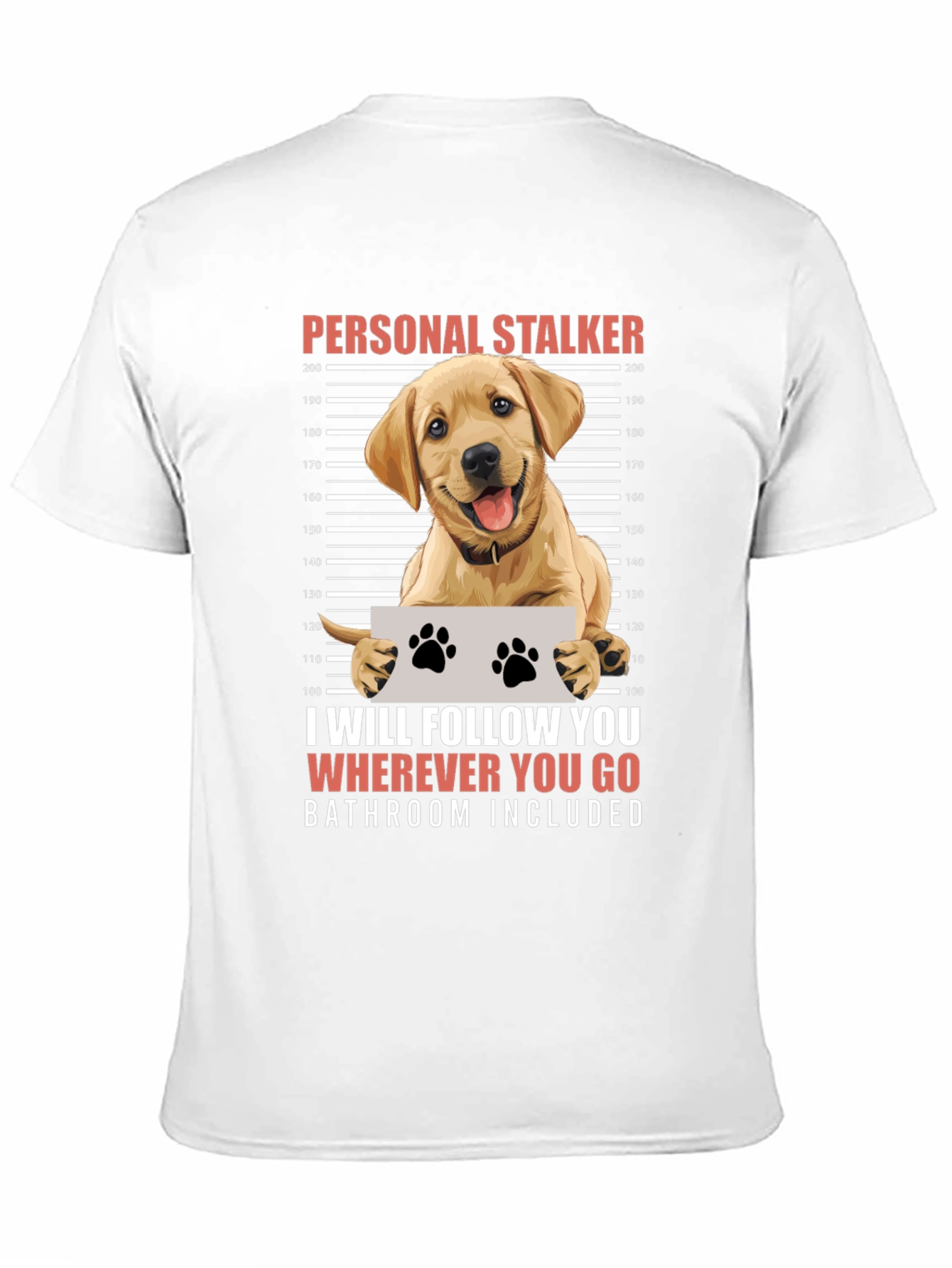 Black Personal Stalker Dog Humor Graphic Tee view 11