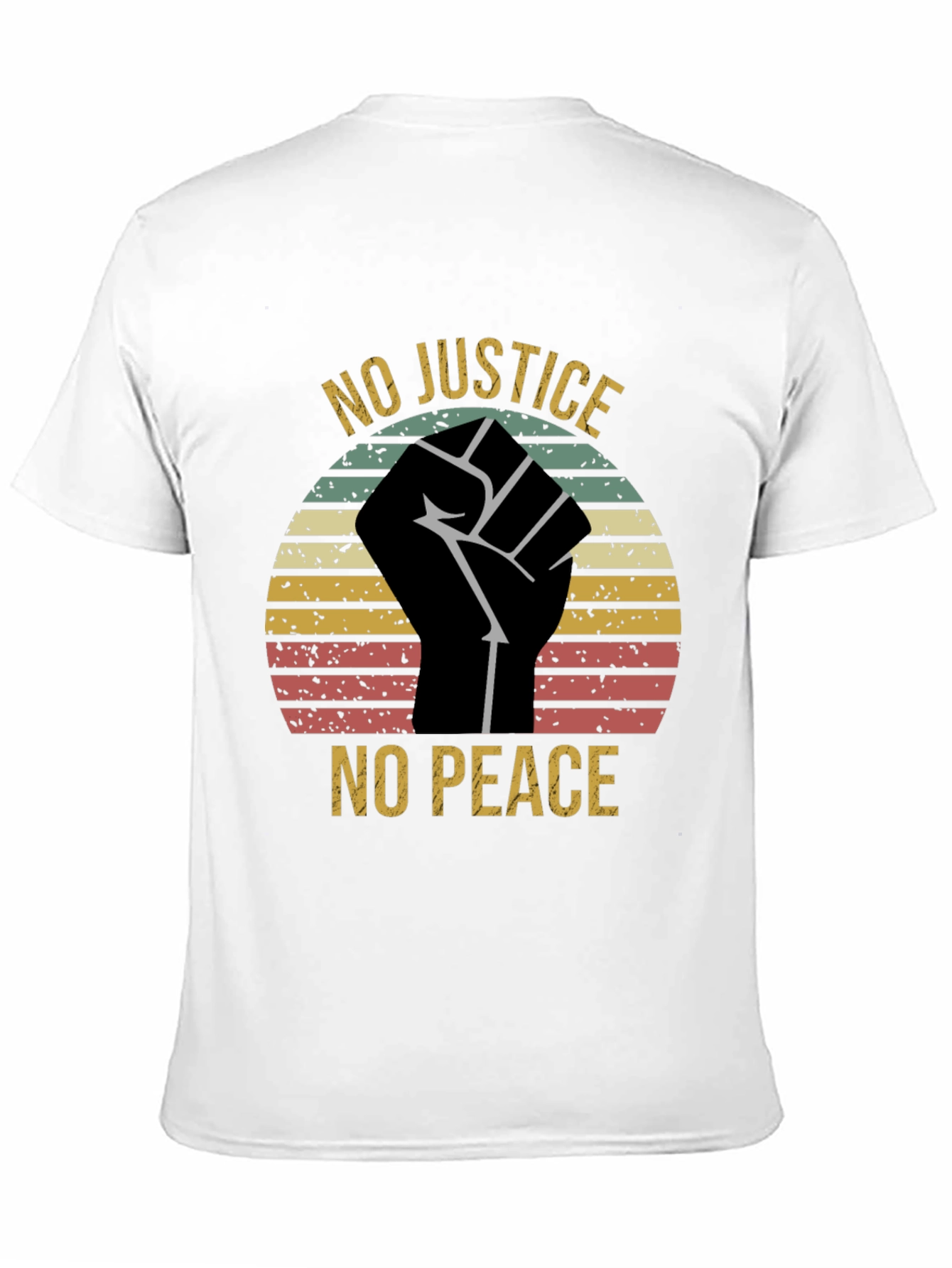 Black No Justice No Peace Graphic T-Shirt view 11