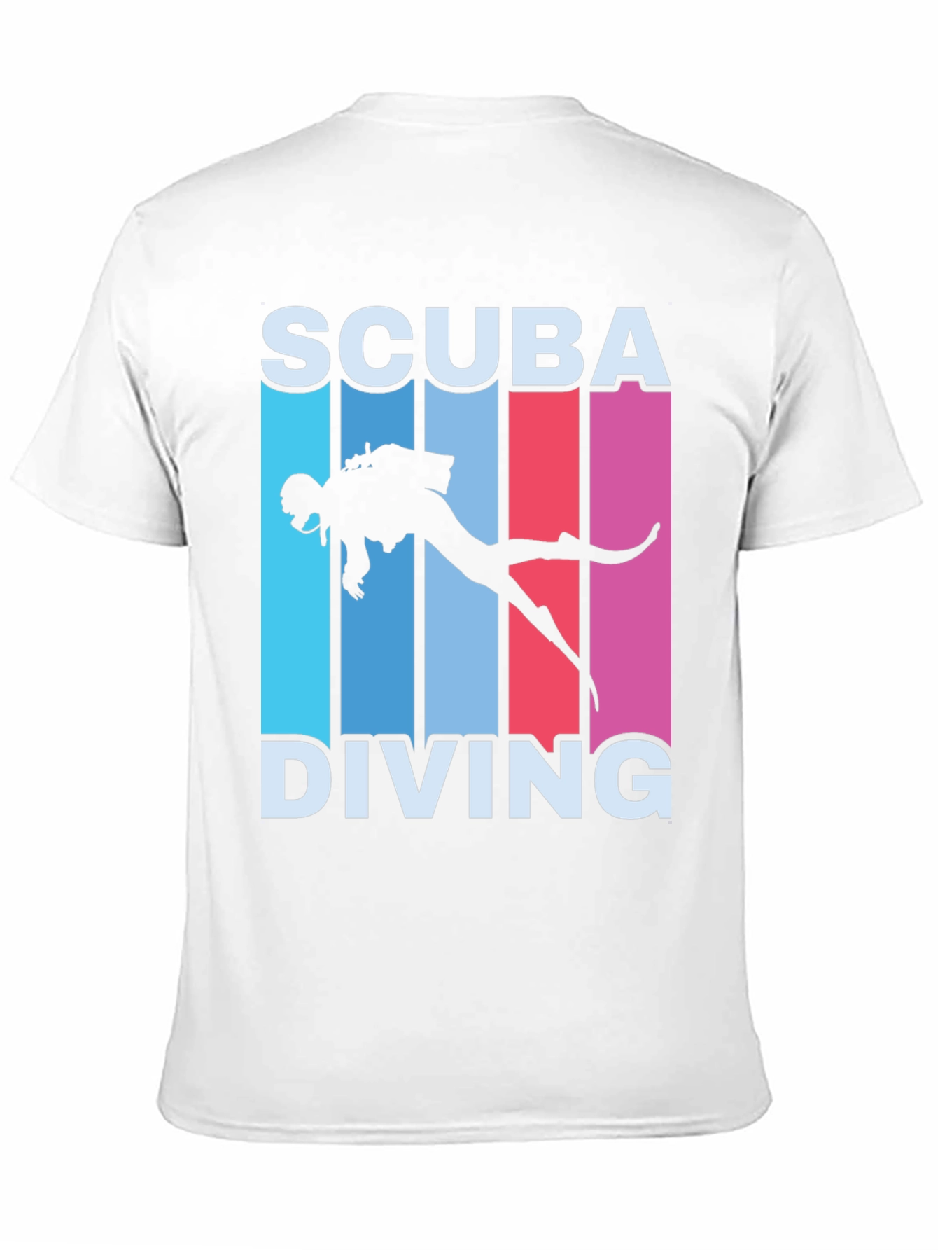 Black Scuba Diving Retro T-Shirt view 11