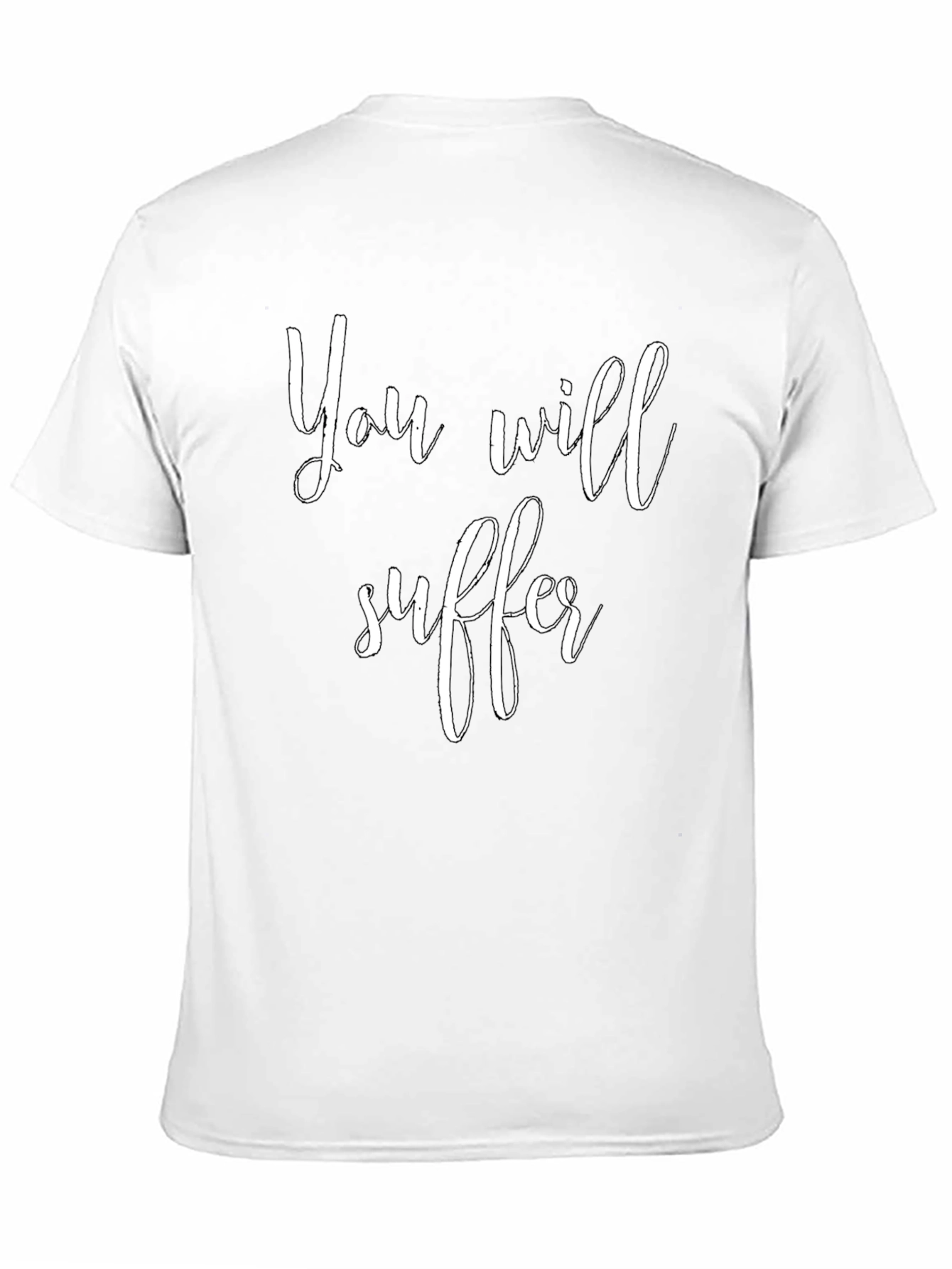 Black You Will Suffer Graphic Tee - Black Crew Neck Shirt view 11