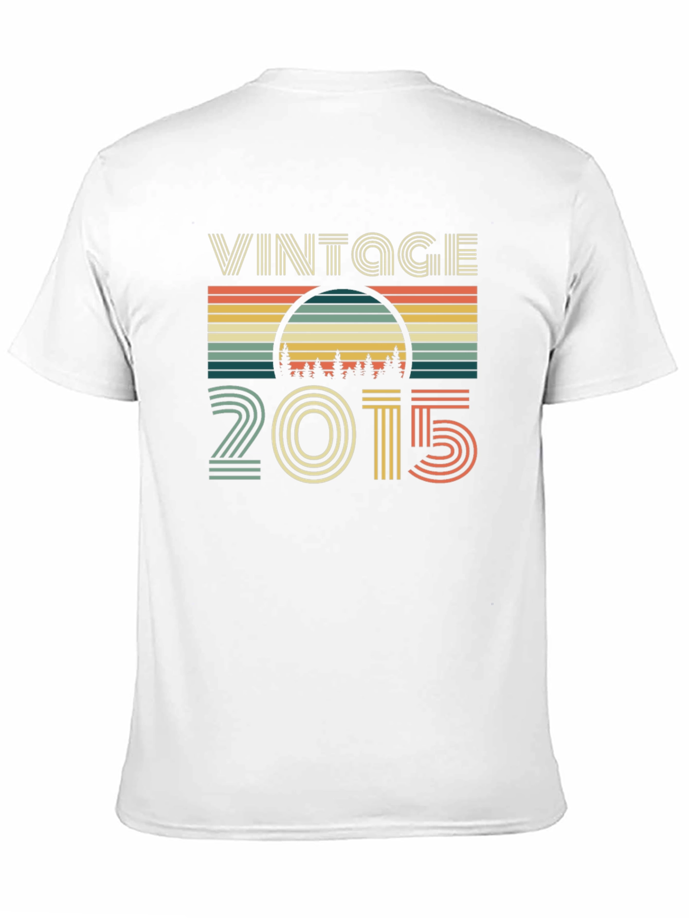 Black Vintage 2015 Retro T-Shirt view 11