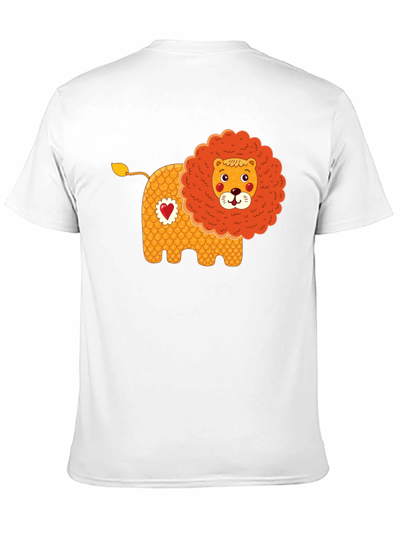 Black Cute Cartoon Lion Graphic Tee - Black view 11