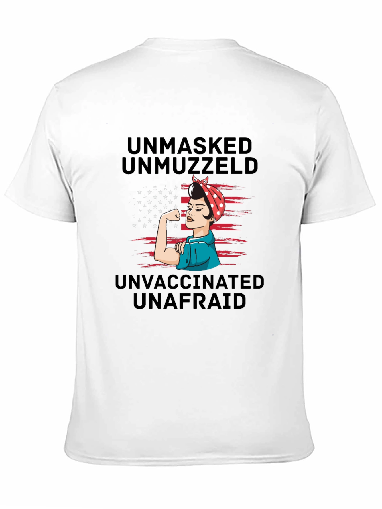 Black Unmasked Unmuzzled Unafraid Graphic Tee view 11