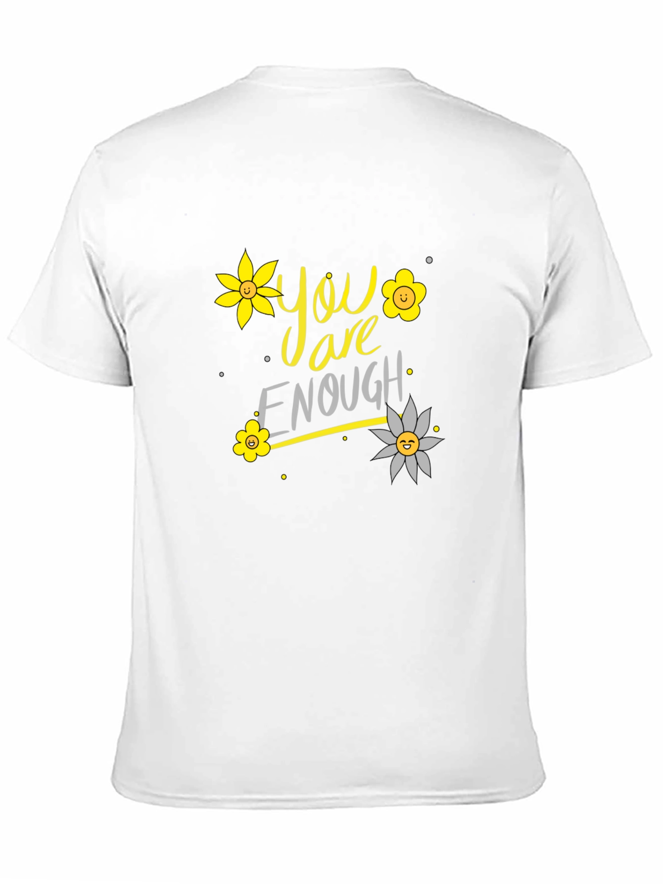 Black You Are Enough Floral Graphic T-Shirt view 11
