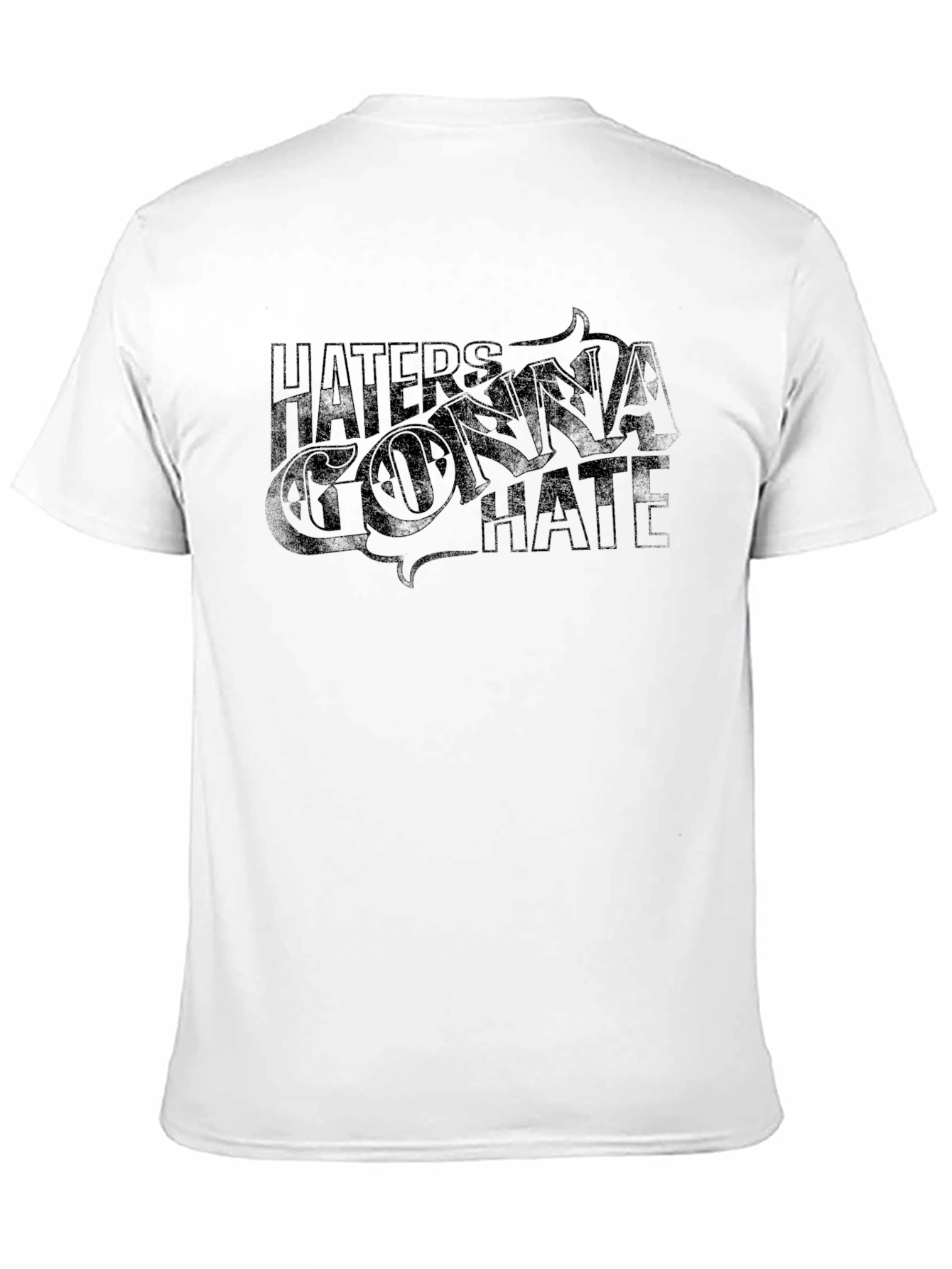 Black Haters Gonna Hate Graphic T-Shirt - Black view 11