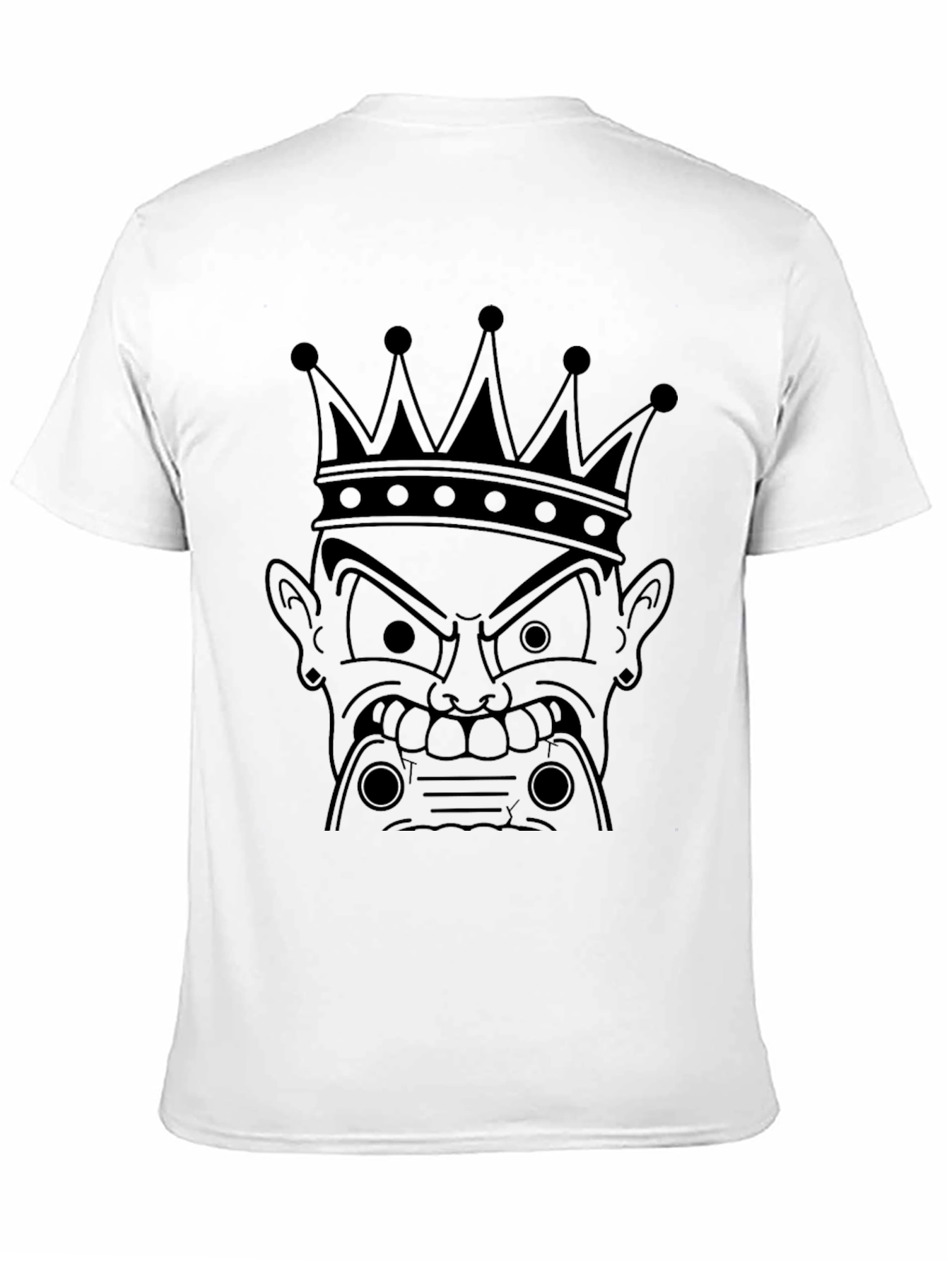 Black King Cartoon Graphic Print Black T-Shirt view 11