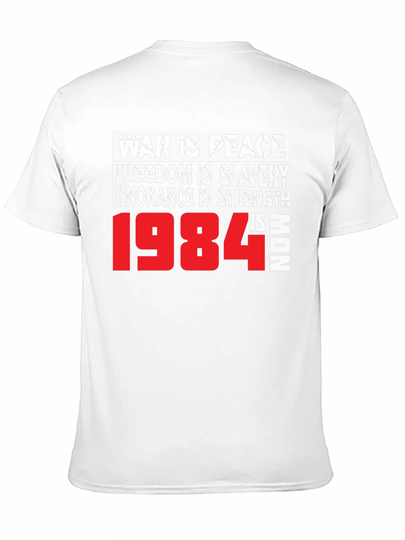 Black 1984 is NOW Men's Graphic Tee view 11