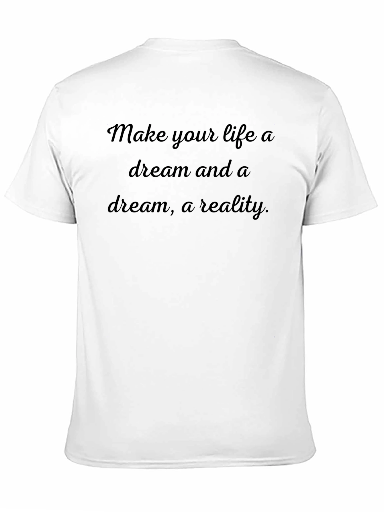 Black Dream Life Graphic Tee - Motivational Quote T-Shirt view 11