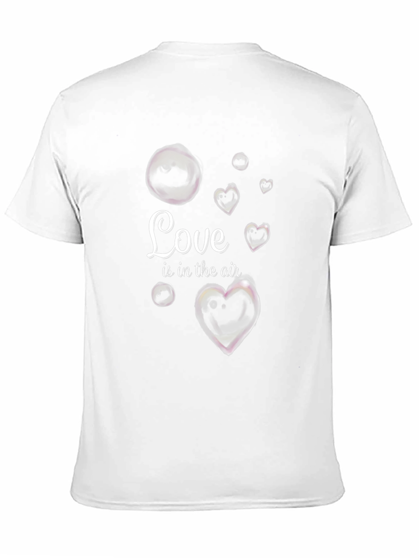 Black Love is in the Air T-Shirt - Romantic Heart Design view 11