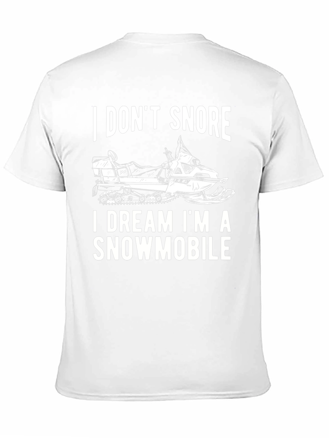 Black Funny Snowmobile T-Shirt - I Don't Snore view 11