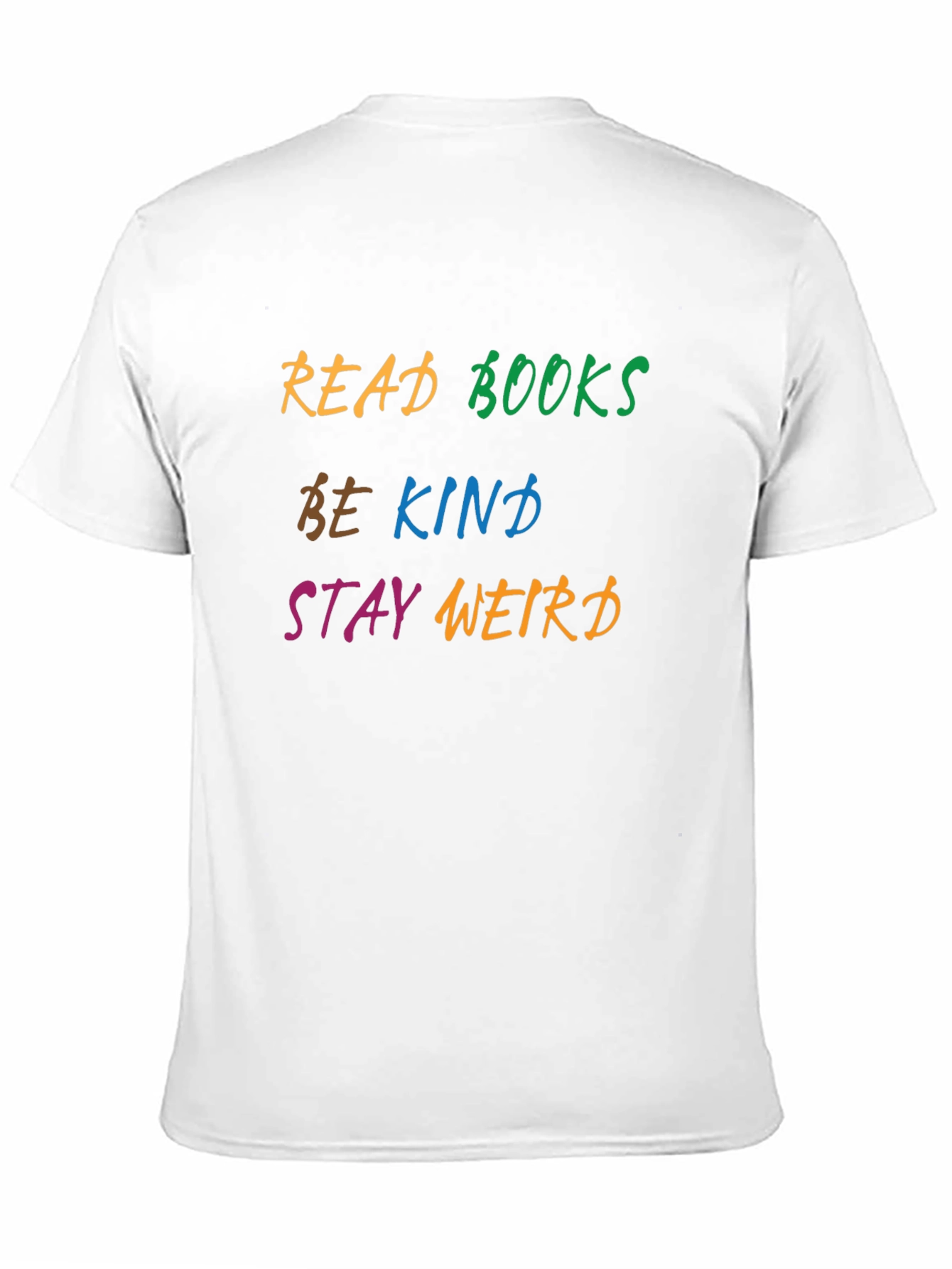 Black Read Books Be Kind Stay Weird Graphic Tee view 11