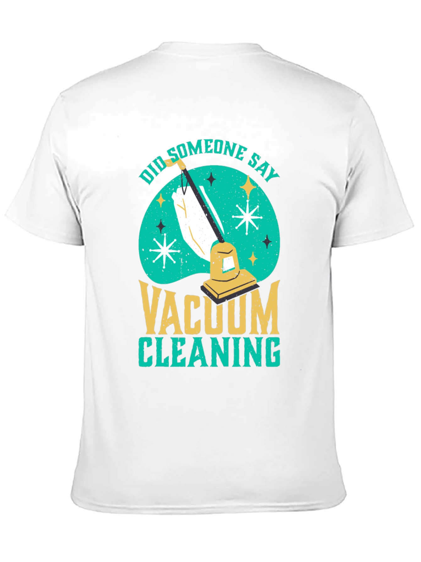 Black Funny Vacuum Cleaning T-Shirt view 11