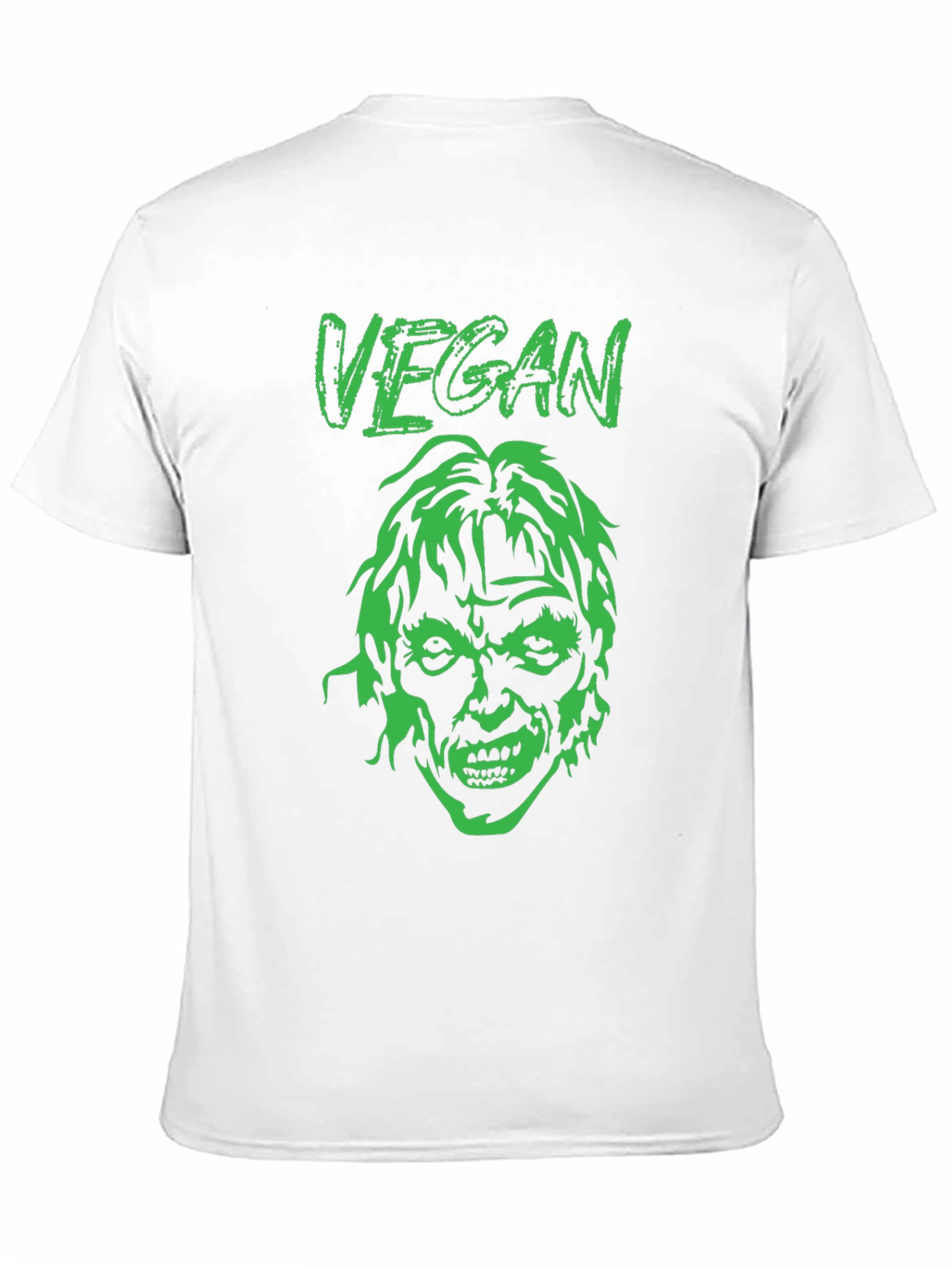 Black Vegan Zombie Graphic Tee - Black view 11