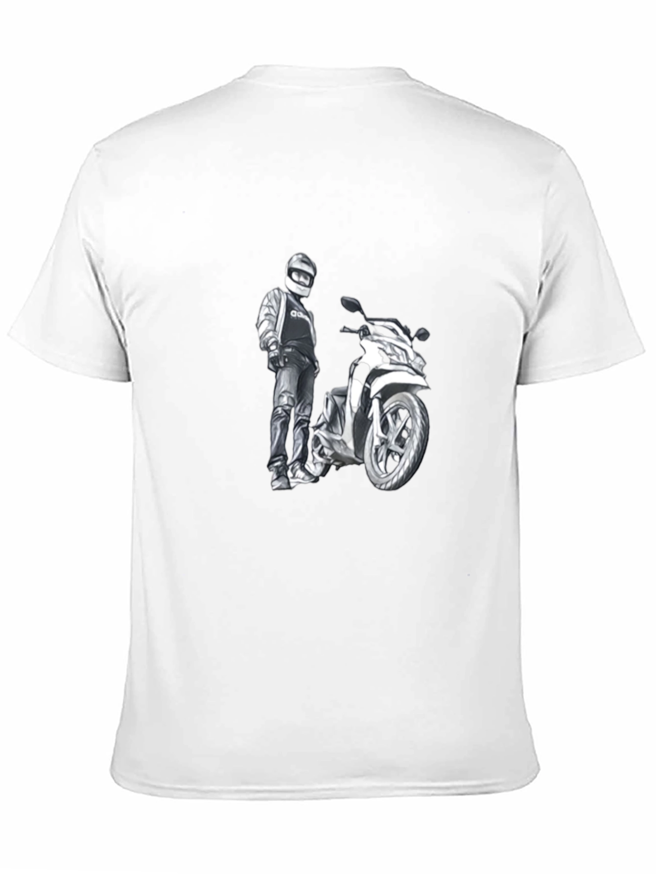 Black Motorcycle Graphic Tee - Black Cotton Comfort view 11