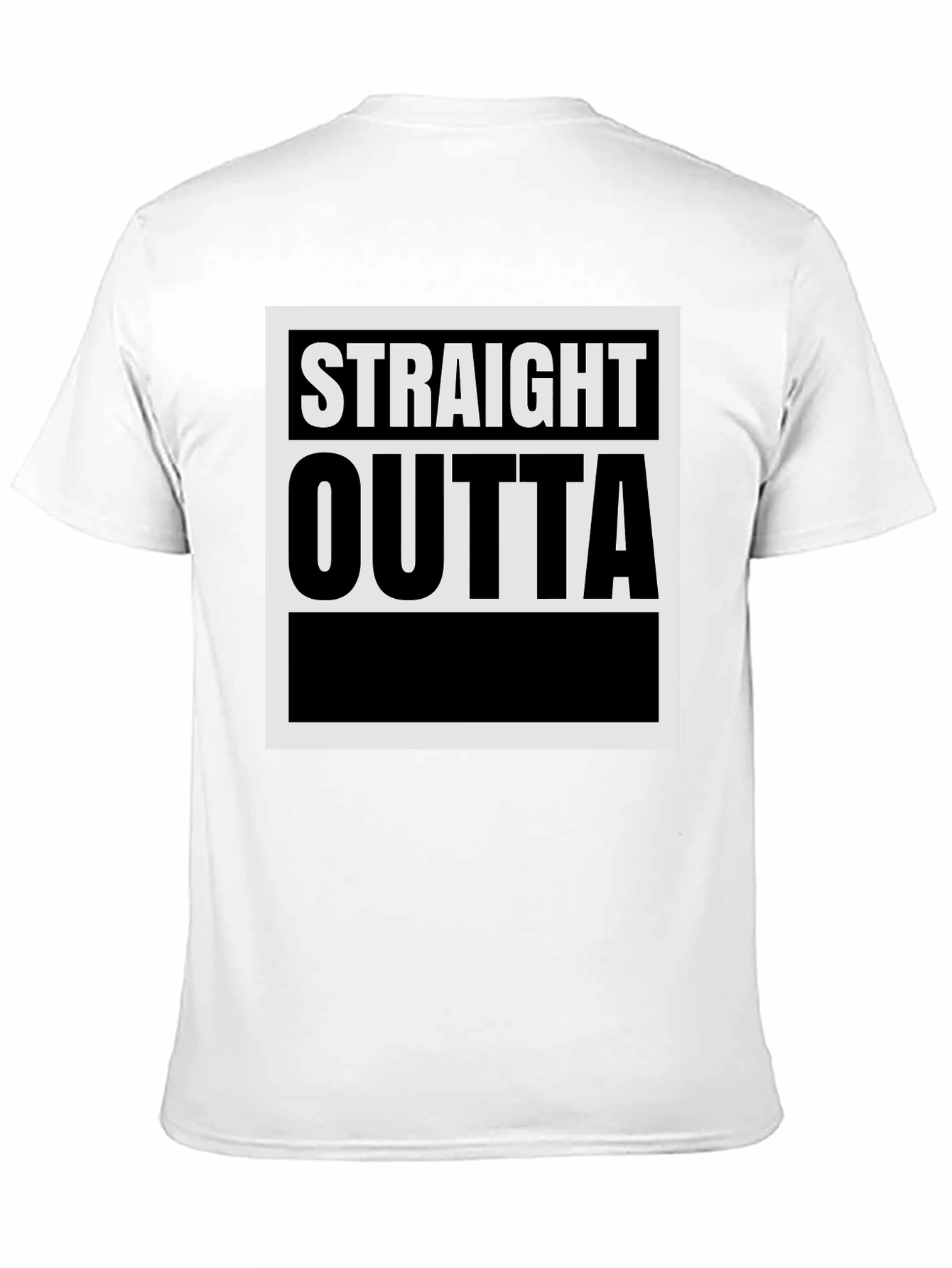 Black Straight Outta T-Shirt - Classic Graphic Tee view 11