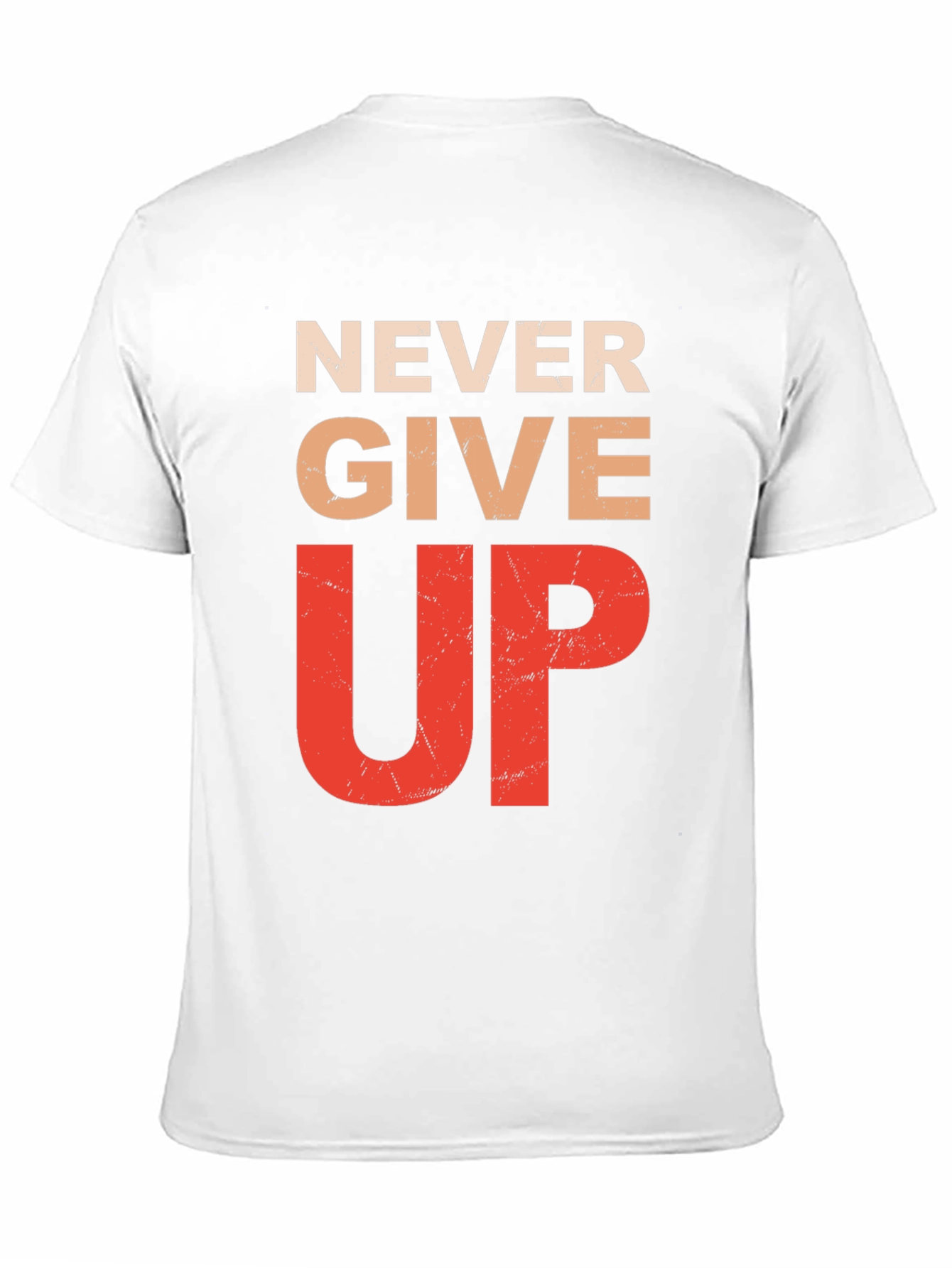 Black Never Give Up Graphic Tee - Inspirational Motivation Shirt view 11