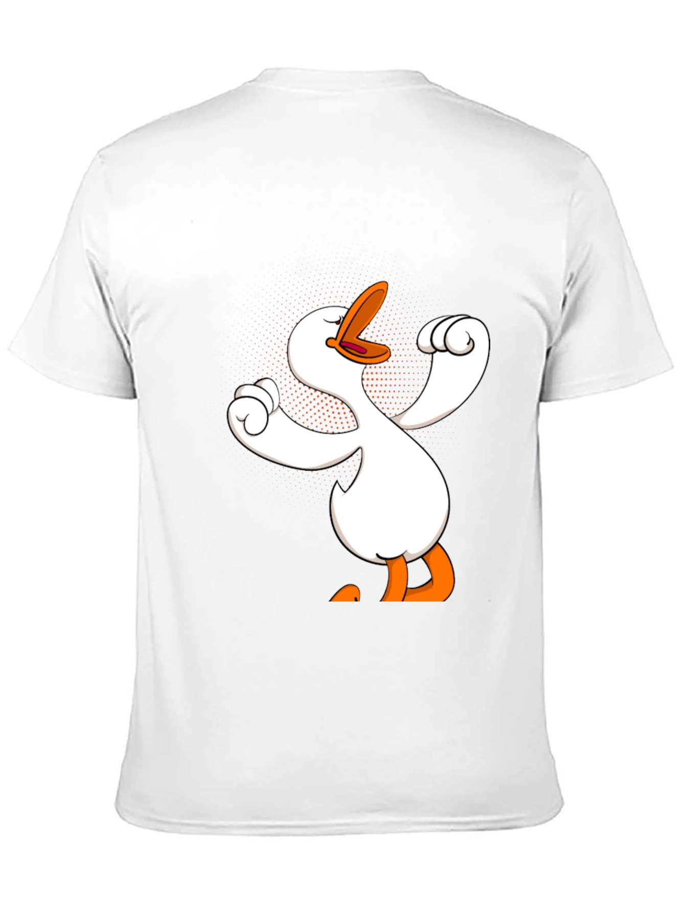 Black Funny Goose Cartoon Graphic Black T-Shirt view 11