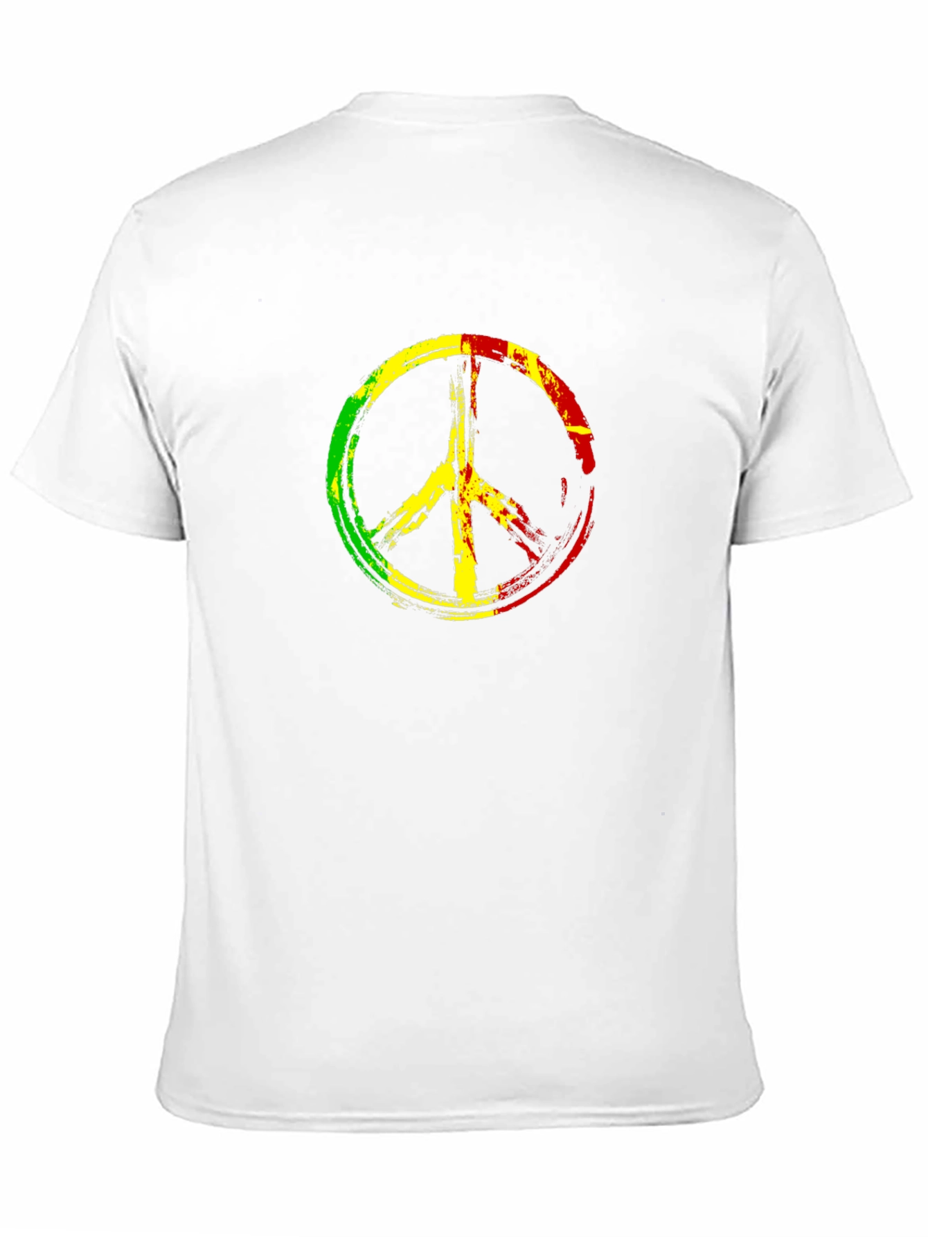Black Rasta Peace Sign Black T-Shirt view 11