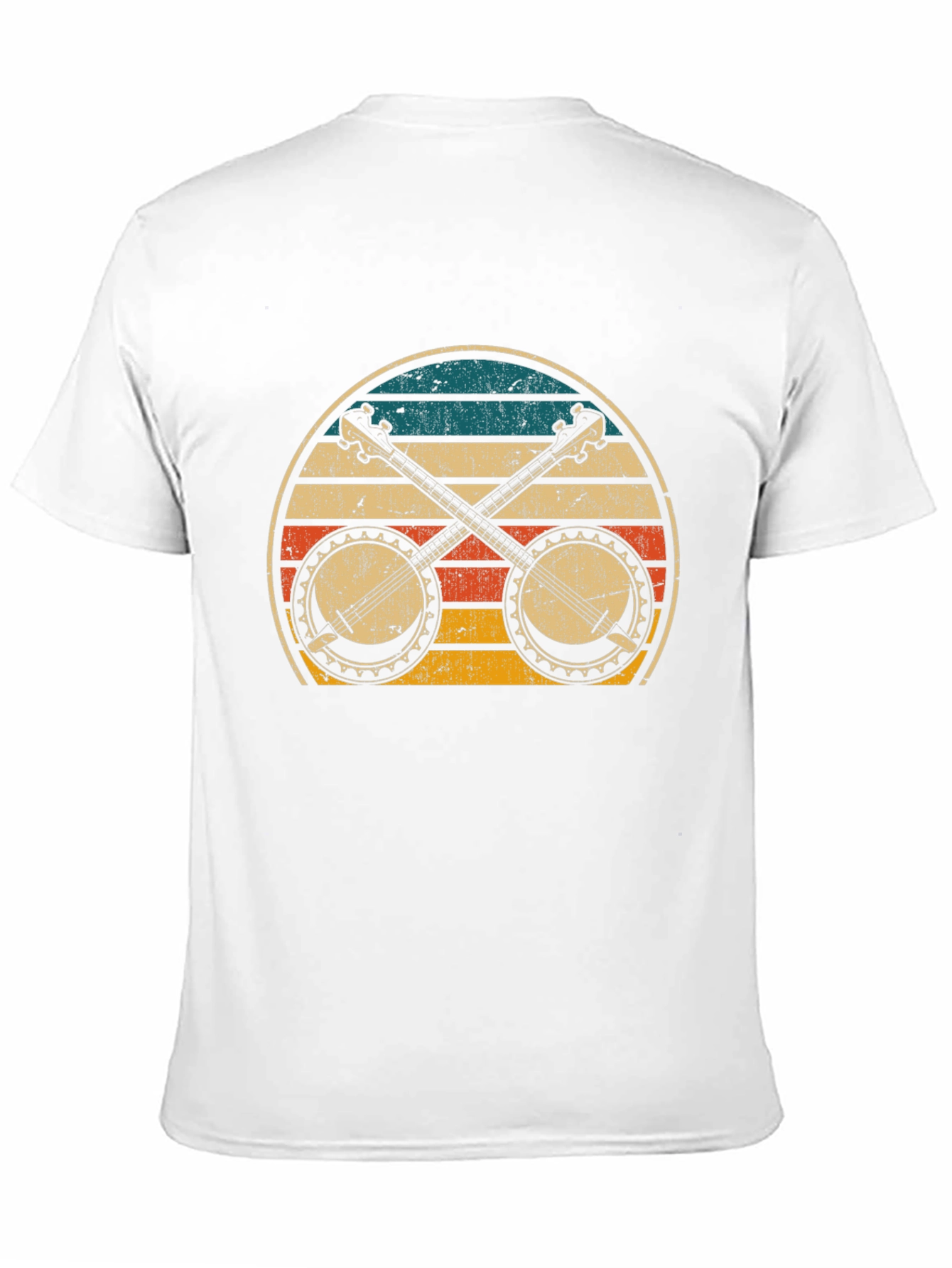 Black Vintage Banjo Sunset Graphic Tee view 11