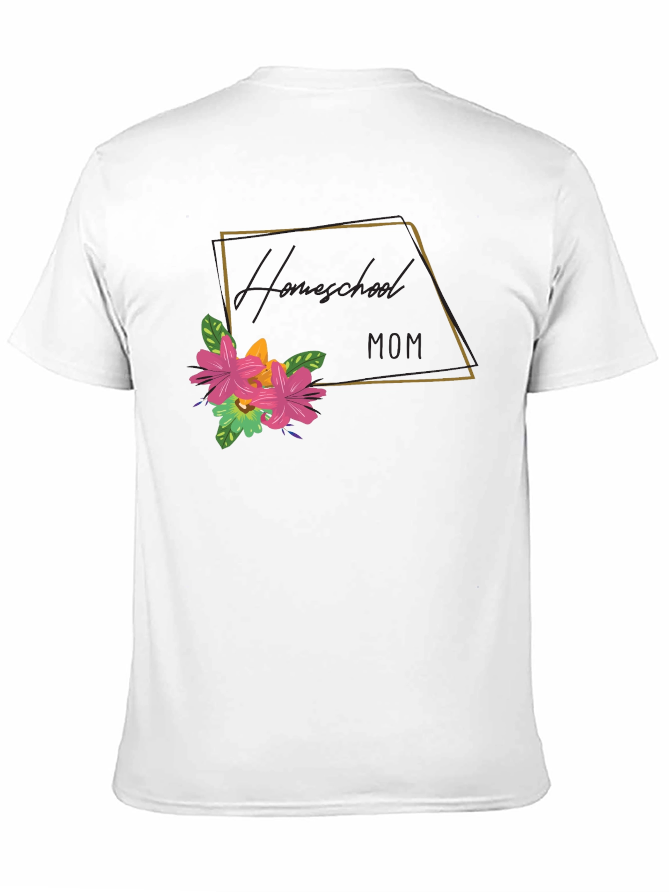 Black Homeschool Mom Floral Graphic Tee - Soft Cotton view 11