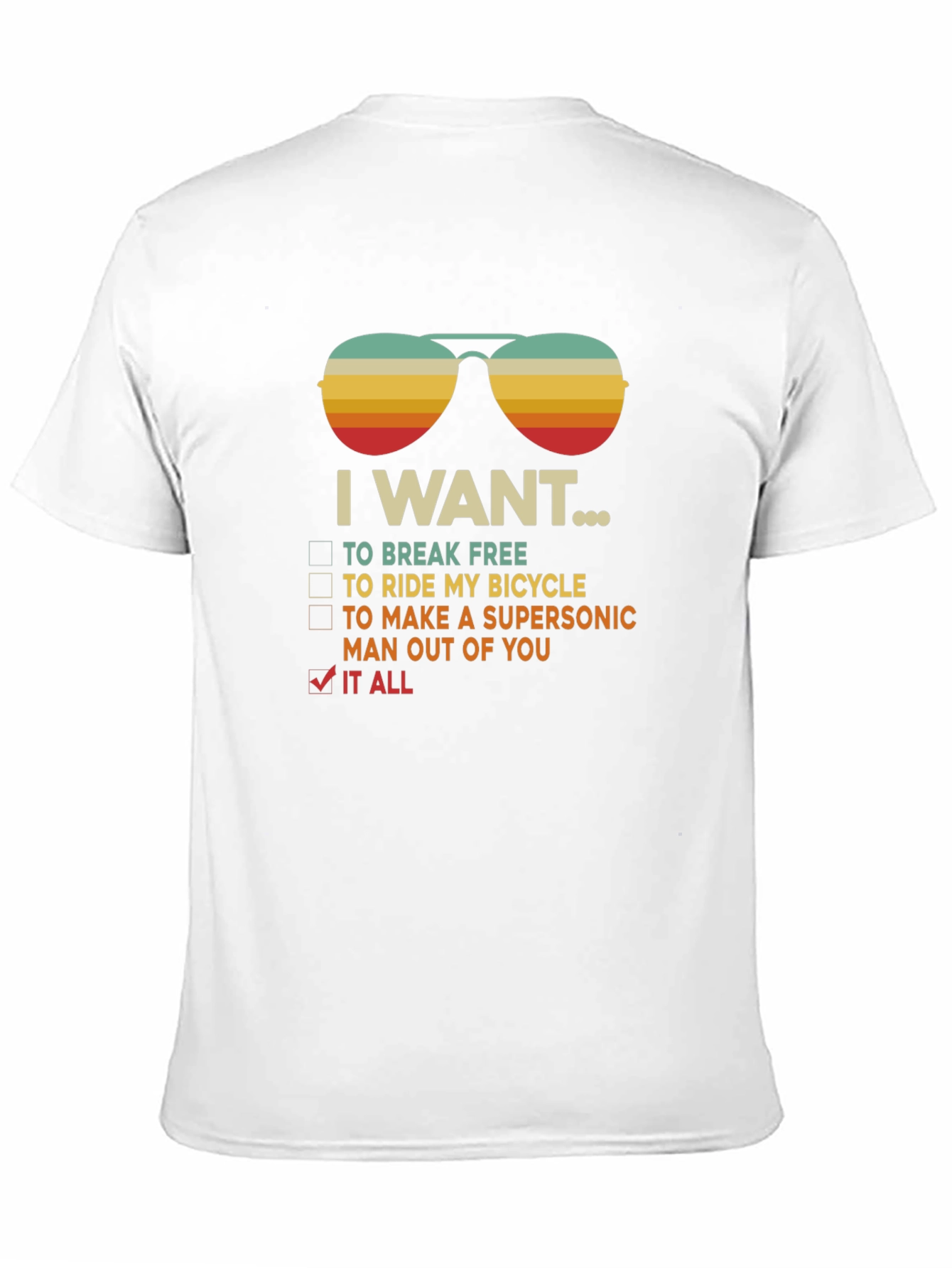 Black I Want It All Graphic T-Shirt - Break Free Bicycle Queen view 11