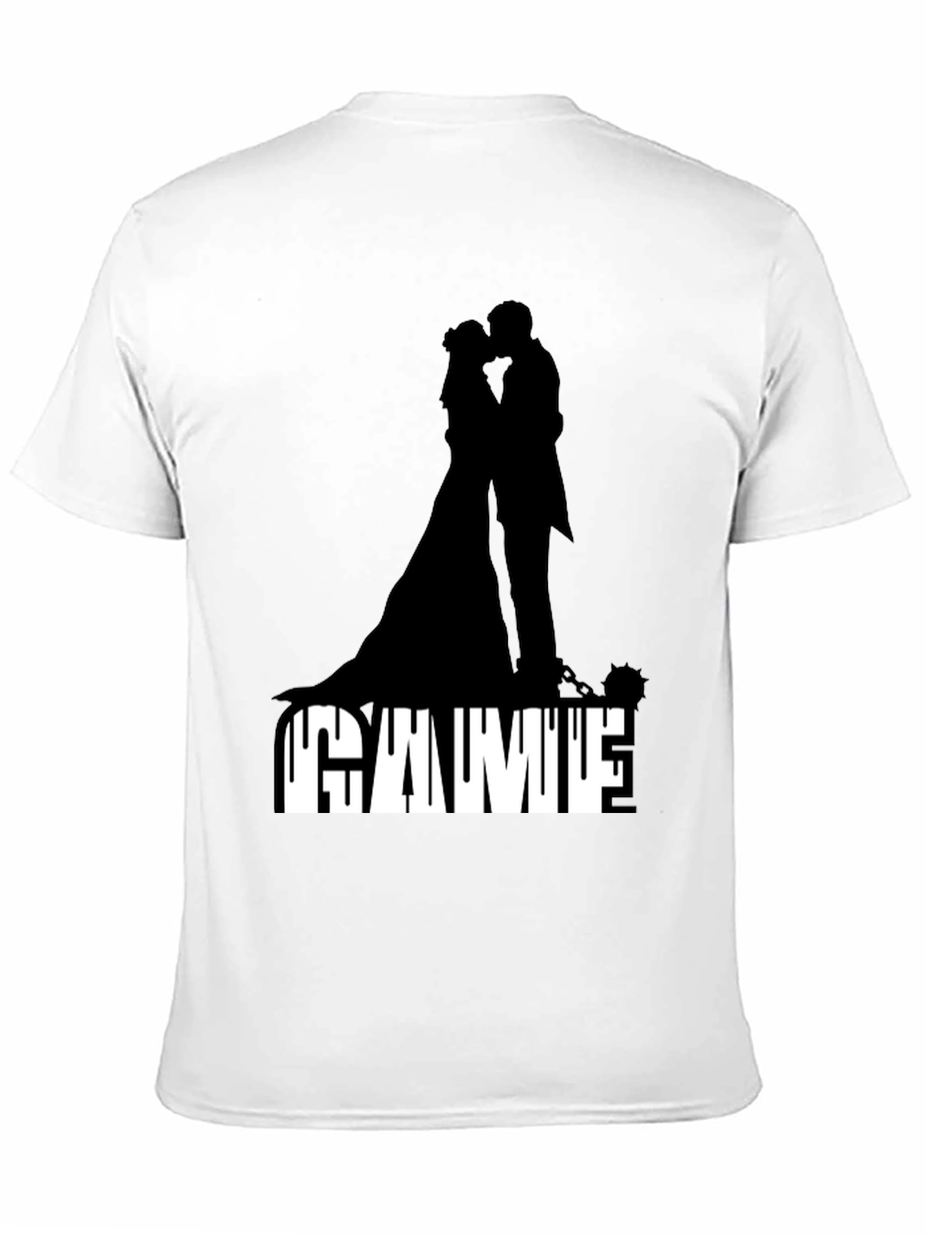 Black Gamufe Wedding Silhouette Graphic Tee - Black view 11