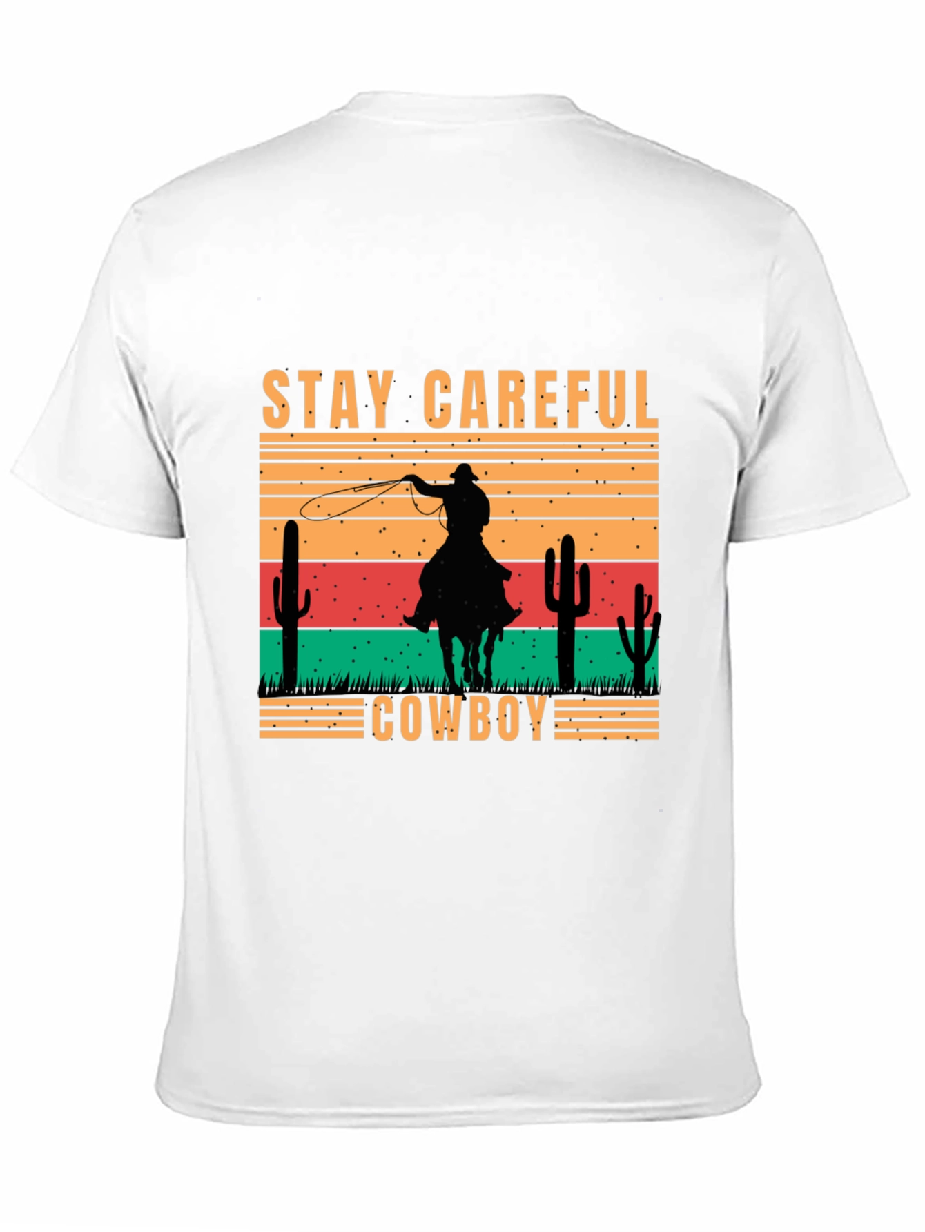 Black Stay Careful Cowboy Graphic Tee view 11